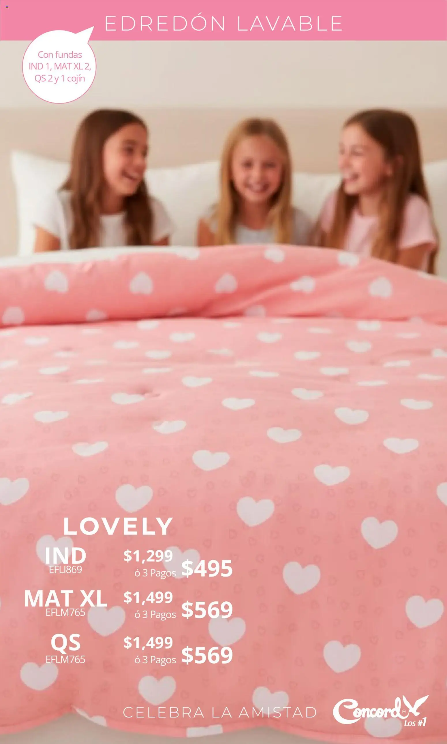 Nuevas ofertas de Colchas Concord válidas en toda la República Mexicana desde el 01.02.2026. ¡Encuentra las mejores ofertas en Colchas Concord catálogo San Valentín! | Página: 12
