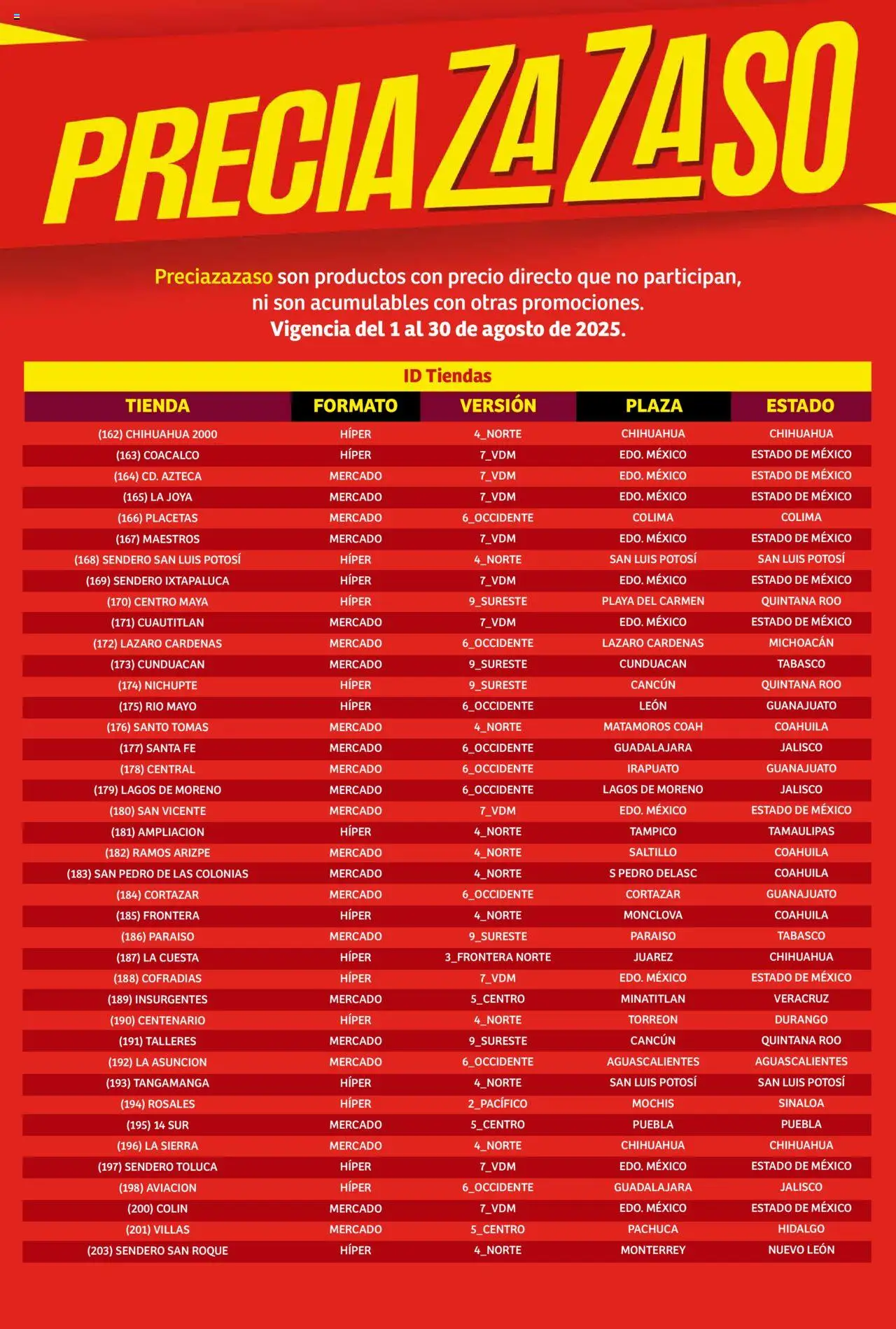 Nuevas ofertas de Soriana válidas en toda la República Mexicana desde el 01.08.2025. ¡Encuentra las mejores ofertas en Soriana - Catálogo Preciazazaso Mercado Nacional! | Página: 252 | Productos: Sierra
