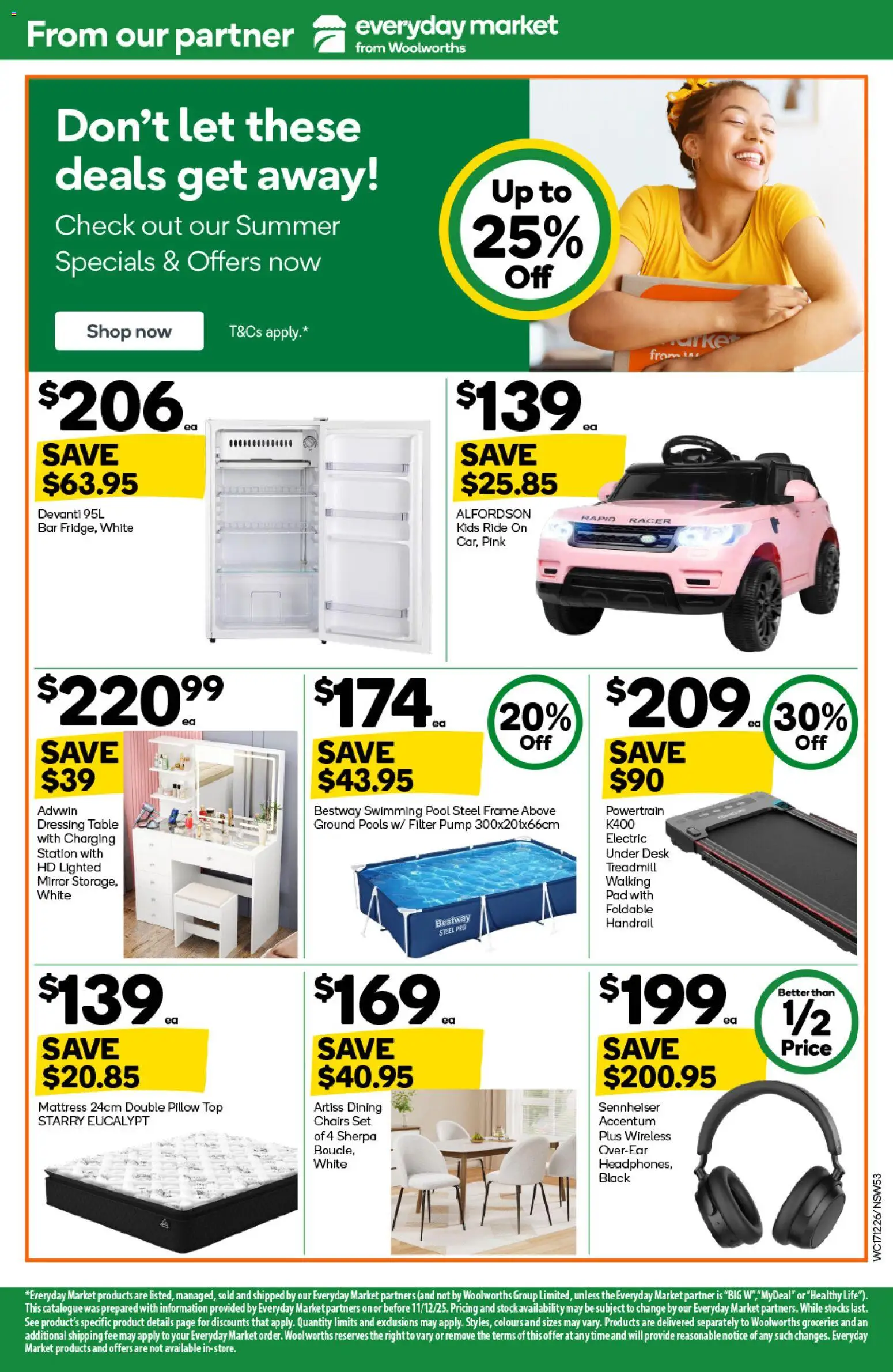 Woolworths catalogue - valid from 17.12.2025 | Page: 55 | Products: Desk, Dressing table, Mirror, Mattress