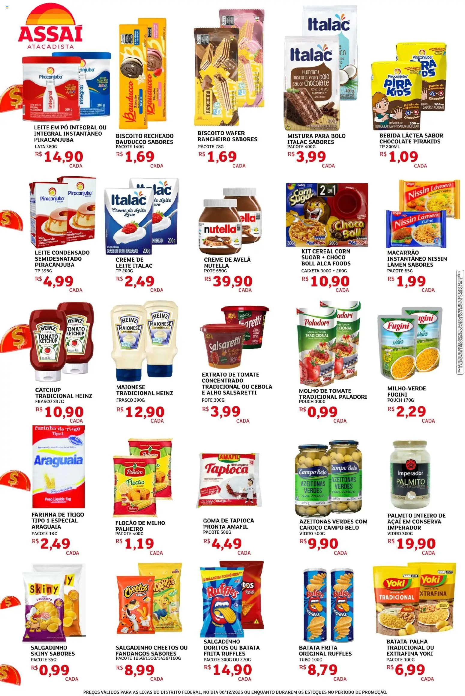 Assaí Atacadista Folheto - válido de 06.12.2025 | Página: 2 | Produtos: Cebola, Creme, Batata, Leite em pó
