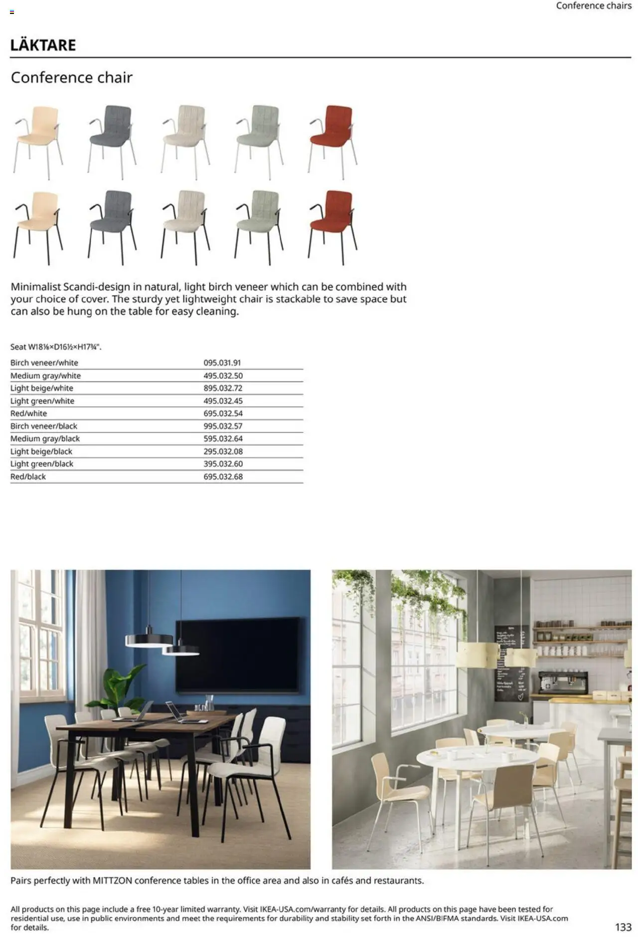 IKEA Office Brochure 2025 - valid from 01.03.2025 | Page: 133 | Products: Table, Chair