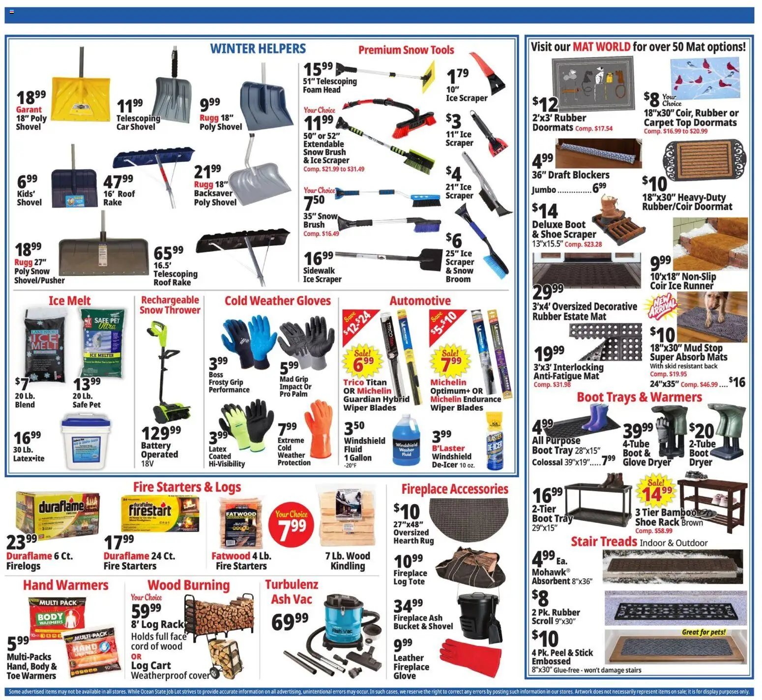 Ocean State Job Lot Weekly Ad - valid from 08.01.2026 | Page: 2 | Products: Shovel, Safe, Battery, Gloves