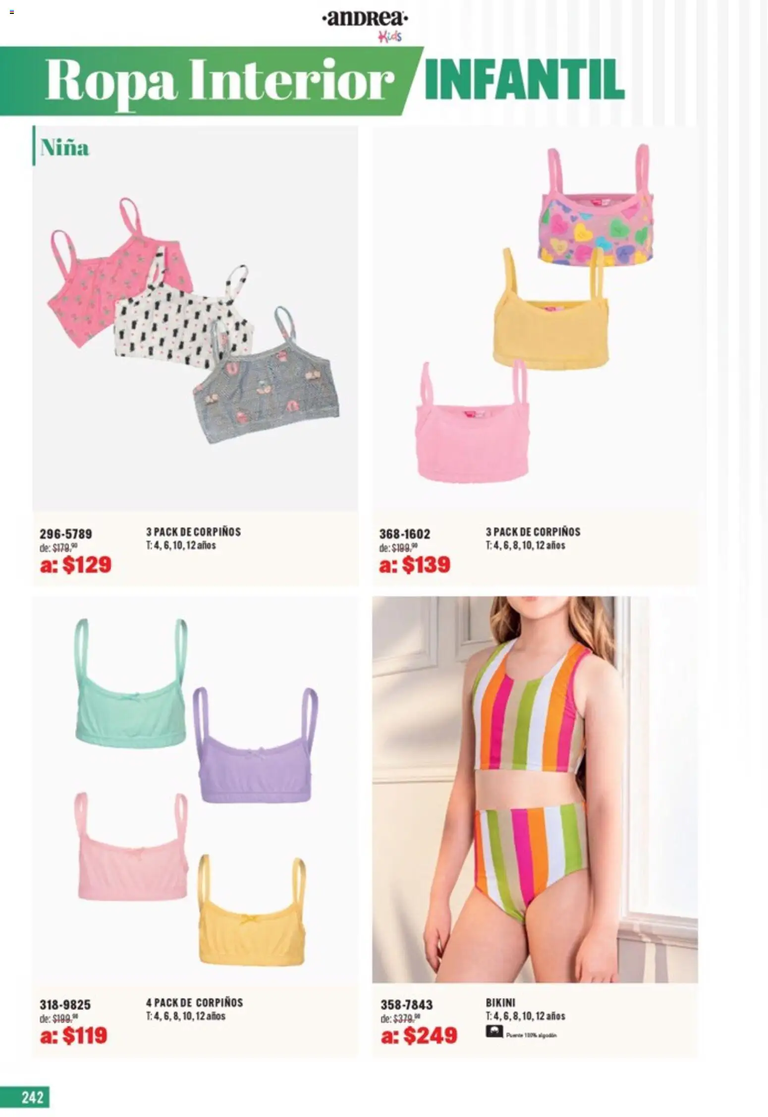 Nuevas ofertas de Andrea válidas en toda la República Mexicana desde el 05.04.2026. ¡Encuentra las mejores ofertas en Andrea catálogo Outlet! | Página: 242 | Productos: Algodón, Ropa, Ropa interior, Bikini