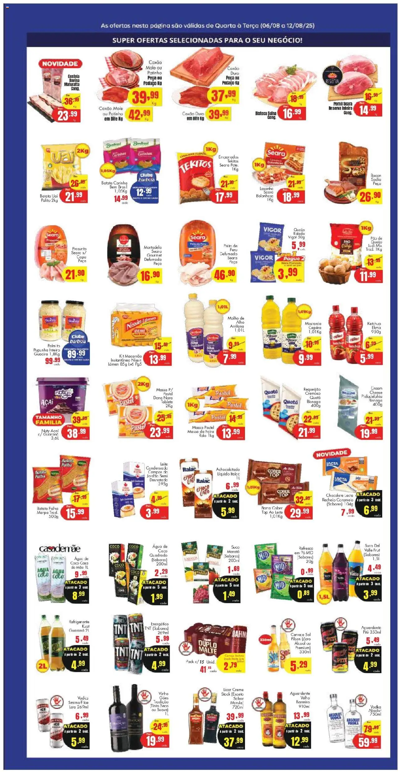 Barbosa Supermercados Folheto - válido de 06.08.2025 | Página: 2 | Produtos: Alho, Leite, Creme, Vodka