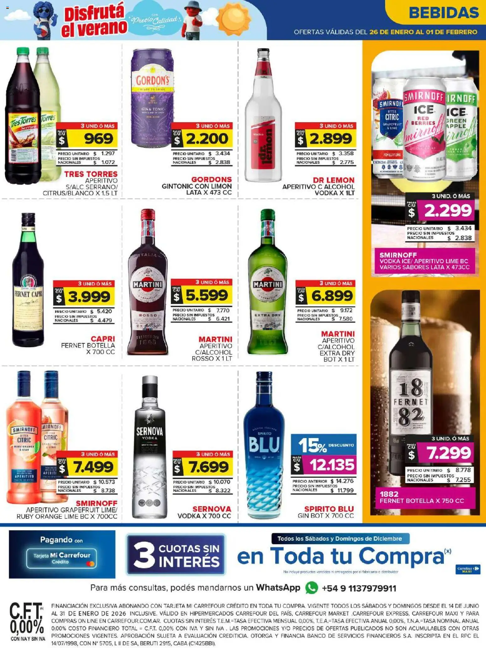Carrefour Maxi catálogo │ válido desde el 26.01.2026 | Página: 3 | Productos: Vodka, Botella, Banco, Gin
