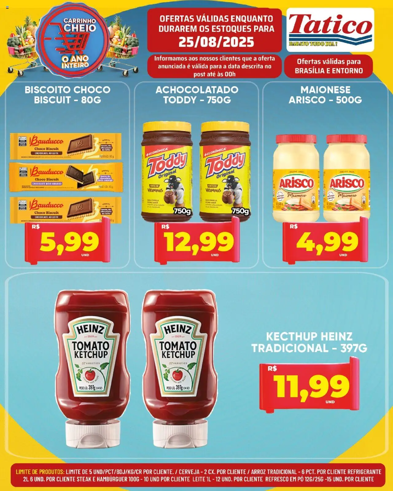 Tatico Folheto - válido de 25.08.2025 | Página: 5 | Produtos: Achocolatado, Chocolate, Carrinho, Arroz