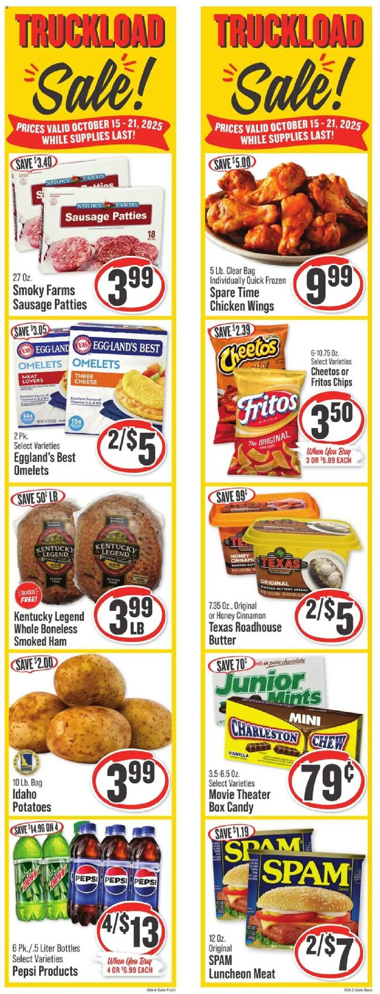 IGA Weekly Ad - valid from 15.10.2025 | Page: 2 | Products: Box, Chocolate, Potatoes, Sausage