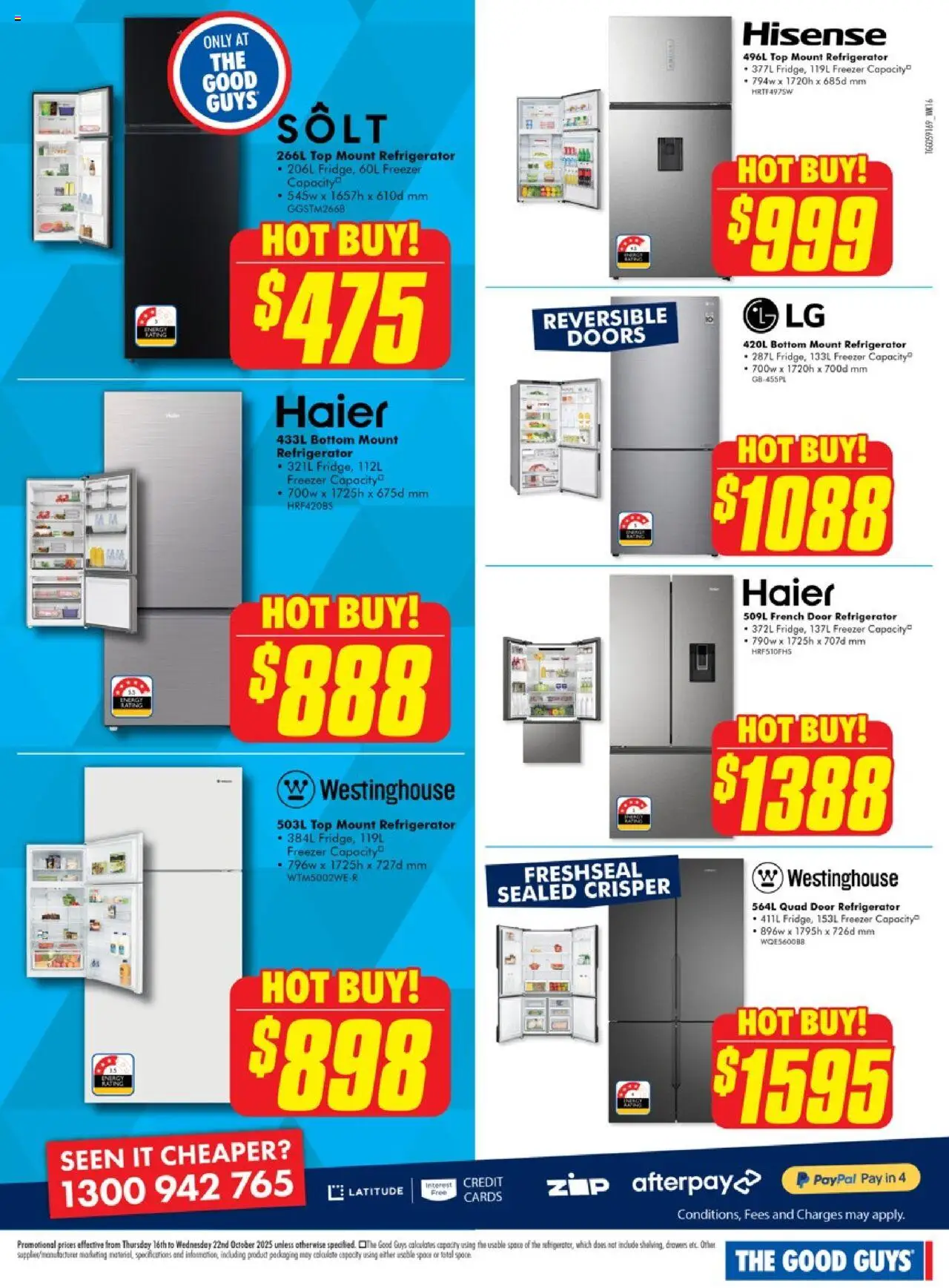 The Good Guys catalogue - valid from 15.10.2025 | Page: 2 | Products: Door, Freezer, Refrigerator