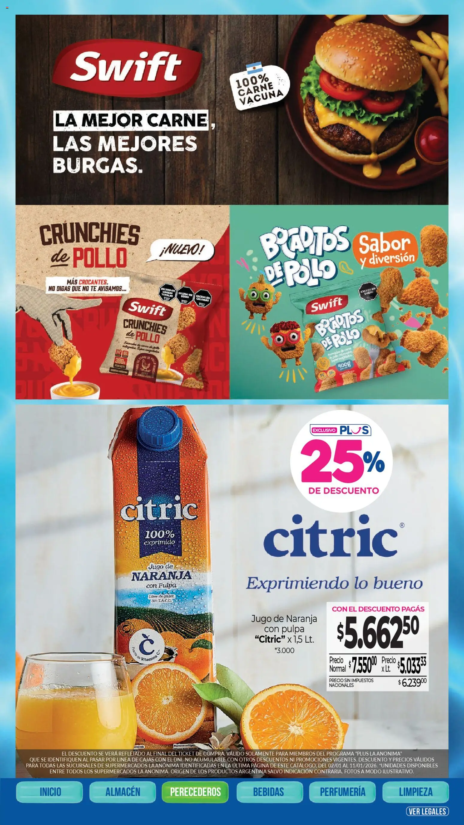 La Anonima - catalogos │ válido desde el 02.01.2026 | Página: 19 | Productos: Peso, Pollo, Jugo, Té