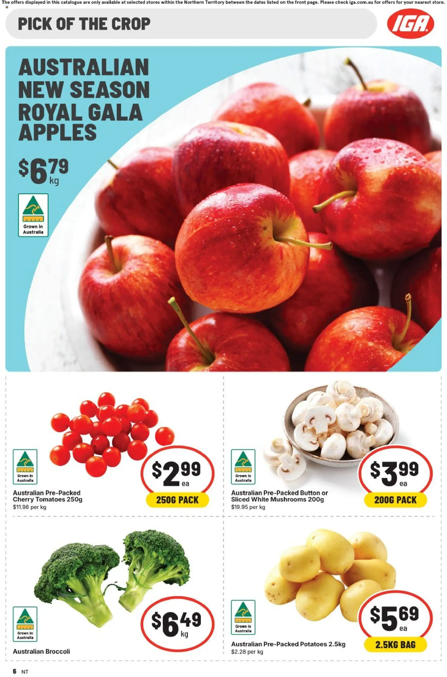 IGA catalogue - valid from 11.03.2026 | Page: 6 | Products: Apples, Tomatoes, Potatoes, Bag