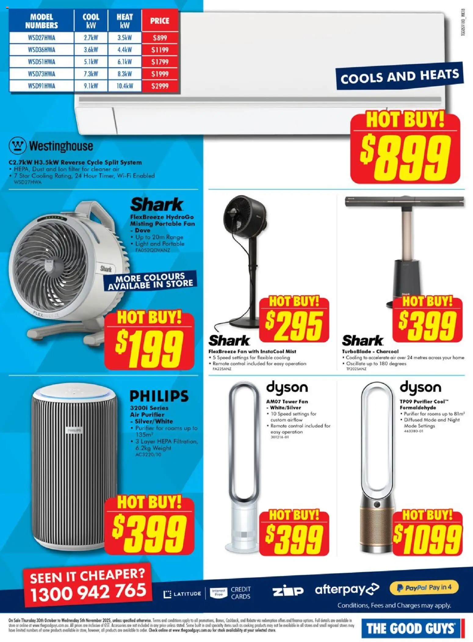 The Good Guys catalogue - valid from 29.10.2025 | Page: 15 | Products: Light, Portable, Weight, Air purifier