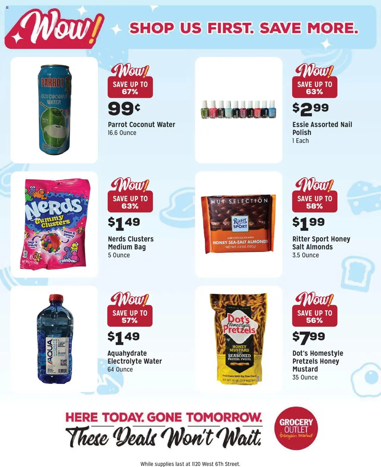 Grocery Outlet Weekly - CA - valid from 06.08.2025 | Page: 4 | Products: Milk, Chocolate, Salt, Bag