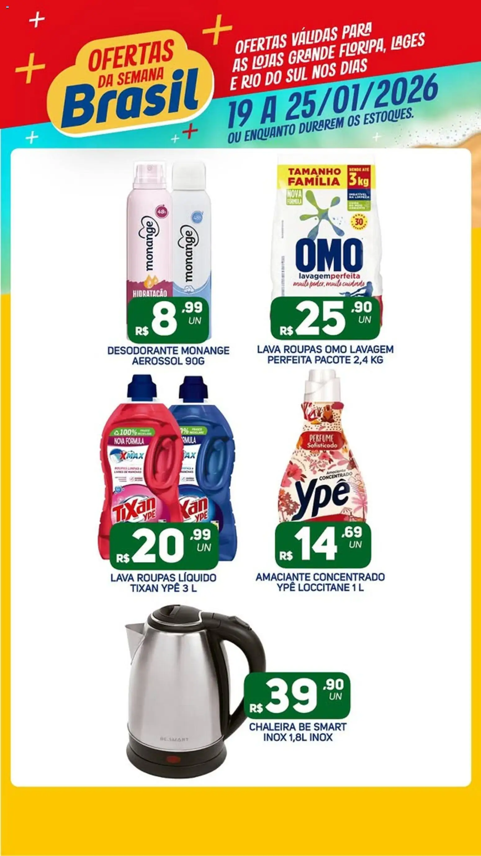 Brasil Atacadista Folheto - válido de 19.01.2026 | Página: 4 | Produtos: Chaleira, Perfume, Desodorante, Amaciante