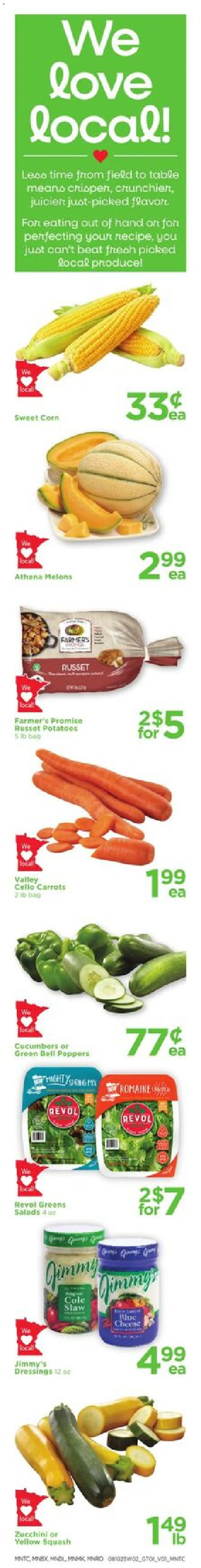 Cub Foods Weekly Savings - MN - valid from 10.08.2025 | Page: 2 | Products: Romaine, Peppers, Squash, Greens