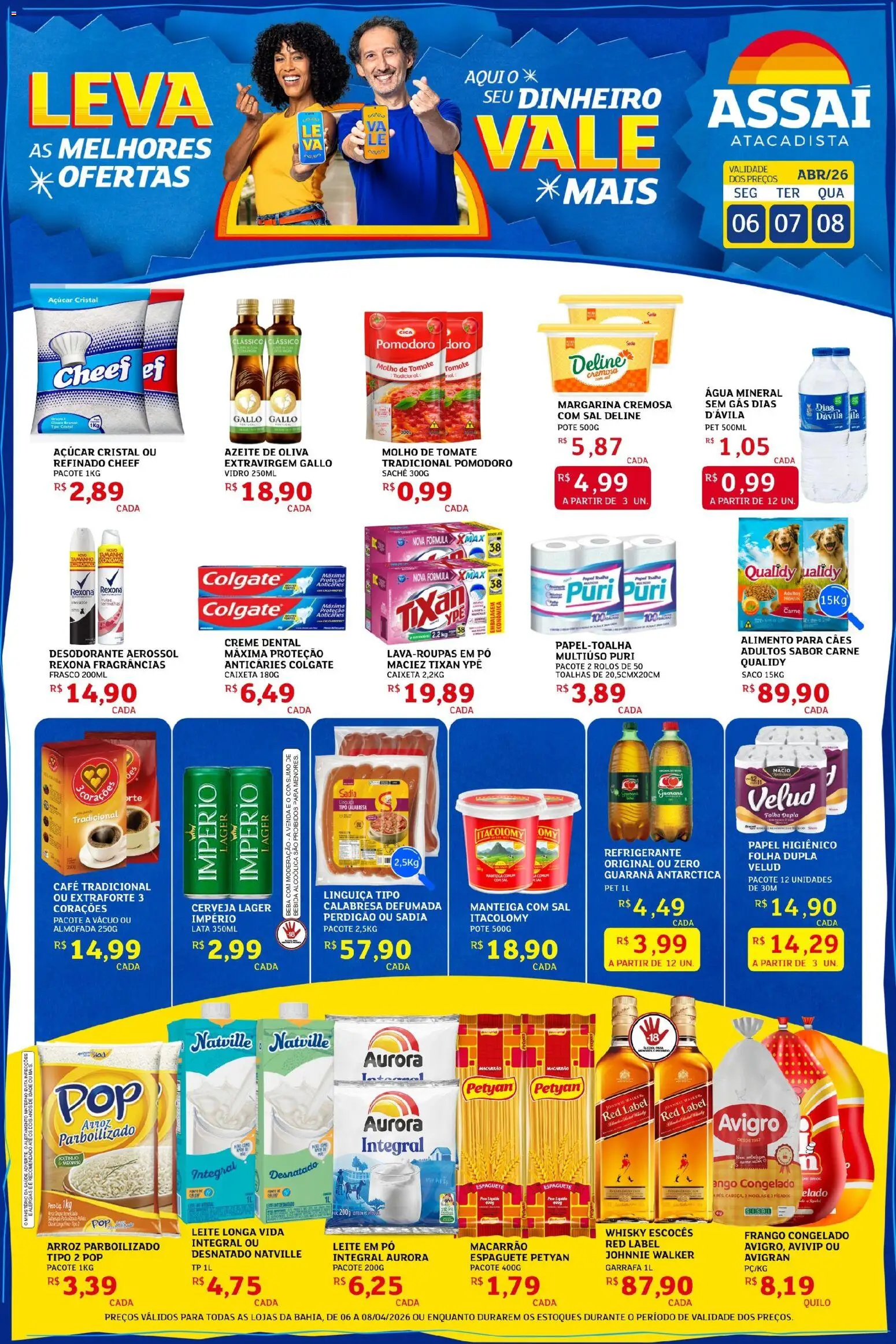 Assaí Atacadista Folheto - válido de 06.04.2026 | Página: 1 | Produtos: Desodorante, Carne, Bebida, Água mineral