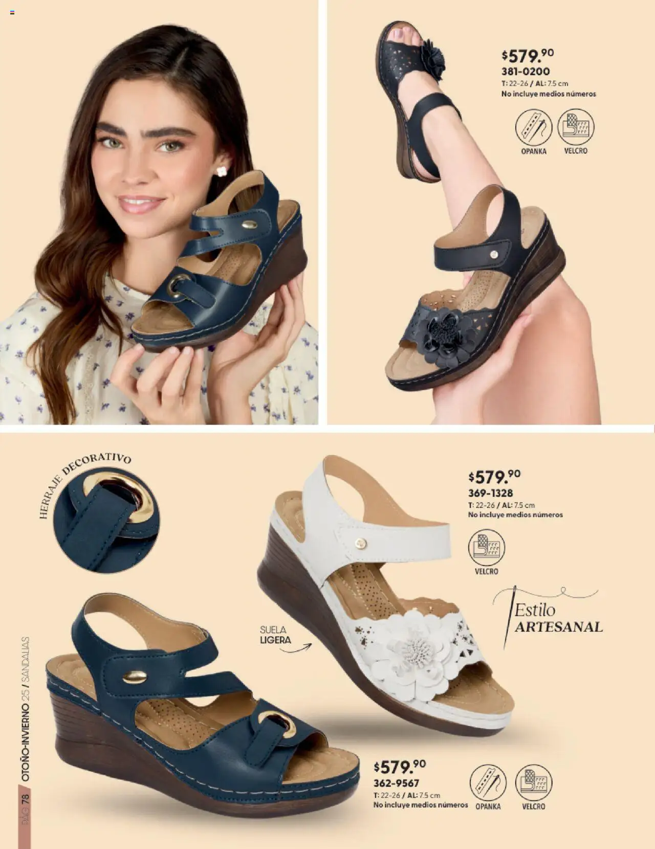 Nuevas ofertas de Andrea válidas en toda la República Mexicana desde el 24.08.2025. ¡Encuentra las mejores ofertas en Andrea - CCatálogo Calzado Confort Otoño! | Página: 78 | Productos: Sandalias