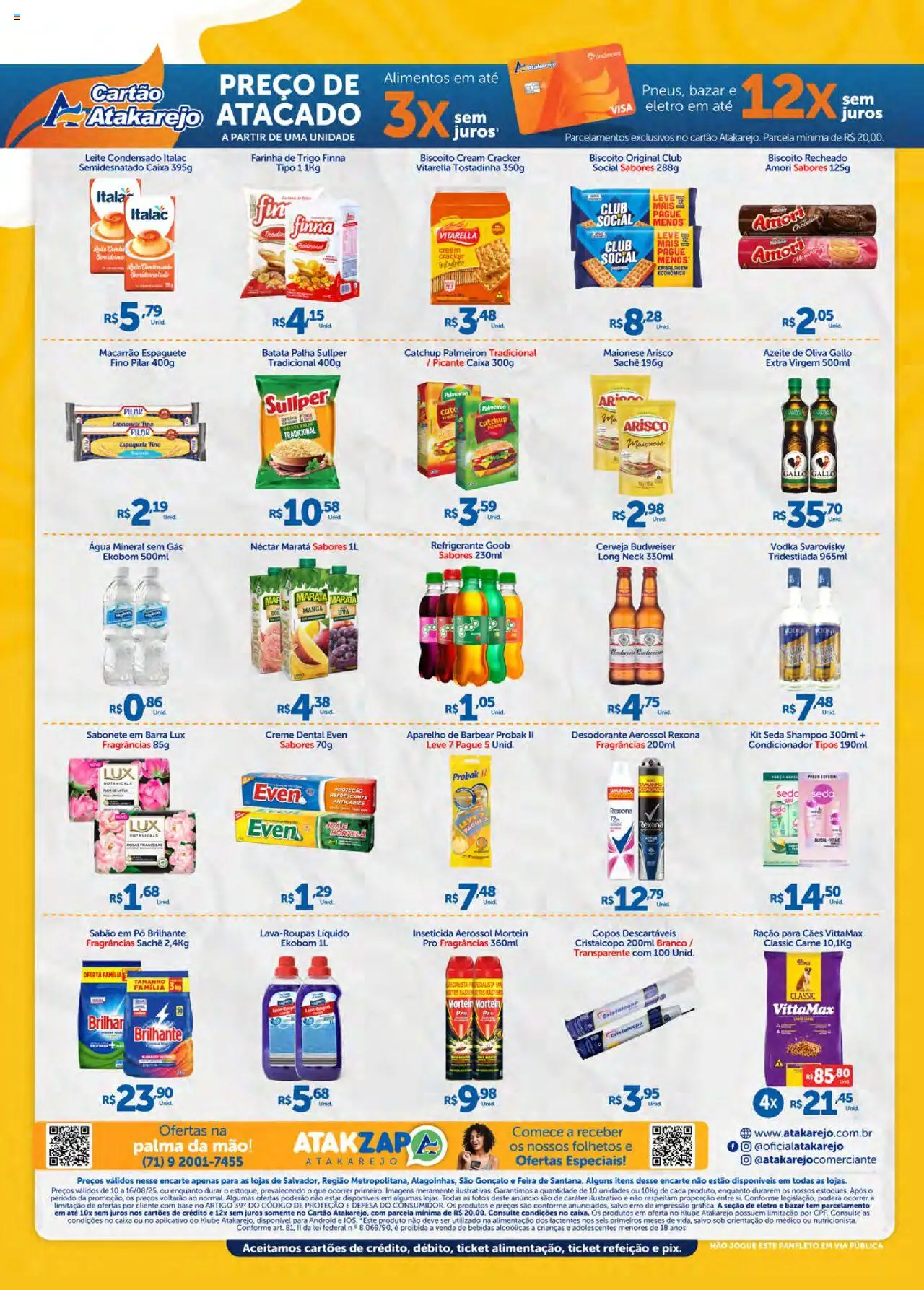 Atakarejo Folheto - válido de 10.08.2025 | Página: 2 | Produtos: Espaguete, Sabão, Chocolate, Batata palha