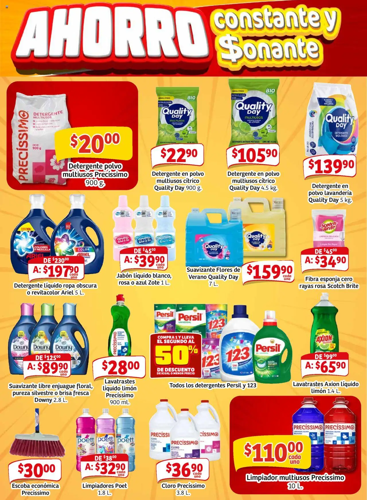 Nuevas ofertas de Soriana válidas en toda la República Mexicana desde el 18.09.2025. ¡Encuentra las mejores ofertas en Soriana - Pesito Valedor Mercado: Edo Mex, Valle De México, Gro, Hgo, Mor, Pue, Qto, Tlax, Ver! | Página: 18 | Productos: Detergente, Limpiador, Cloro, Jabón