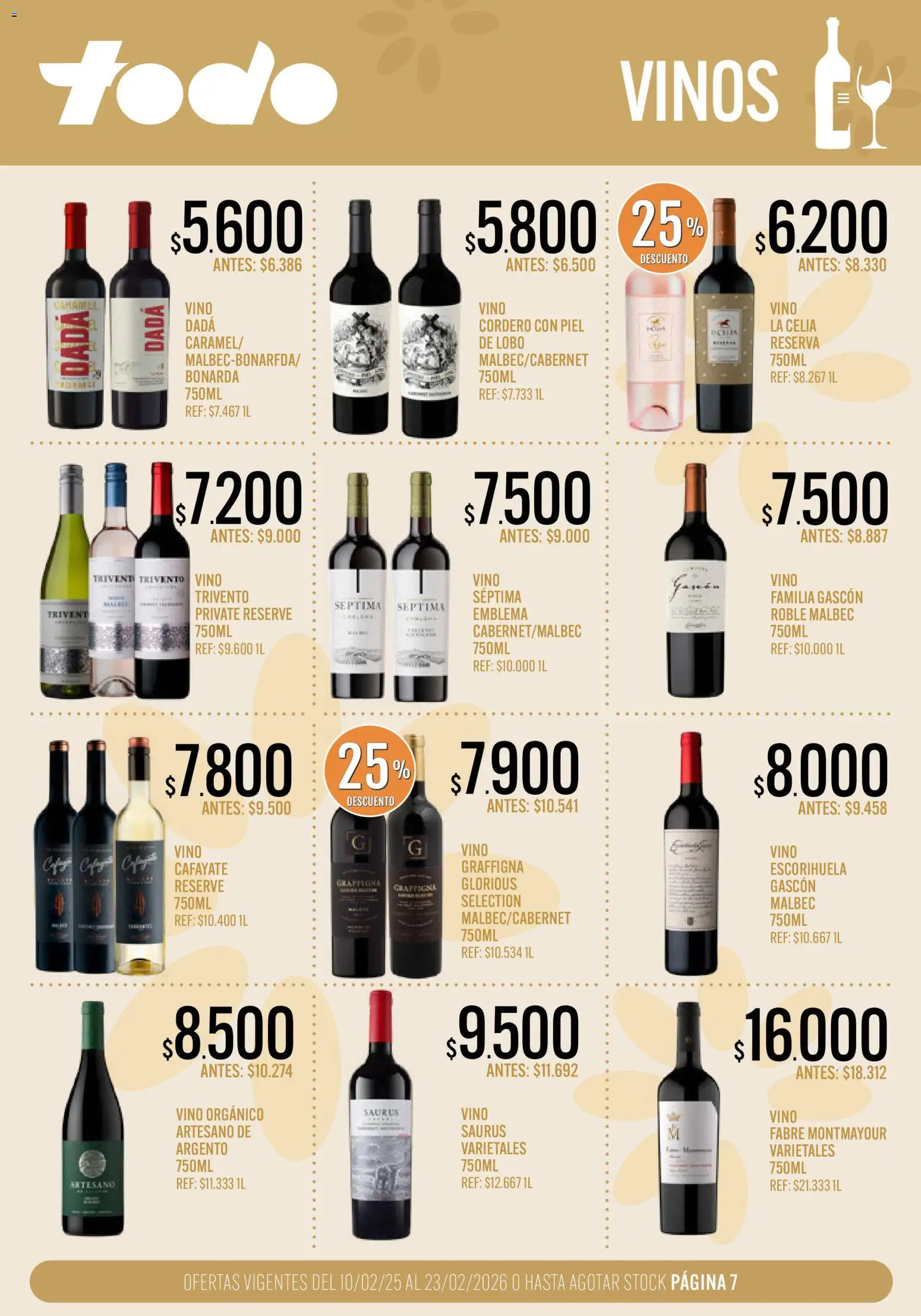 Supermercados TODO - Ofertas │ válido desde el 10.02.2026 | Página: 7 | Productos: Vino