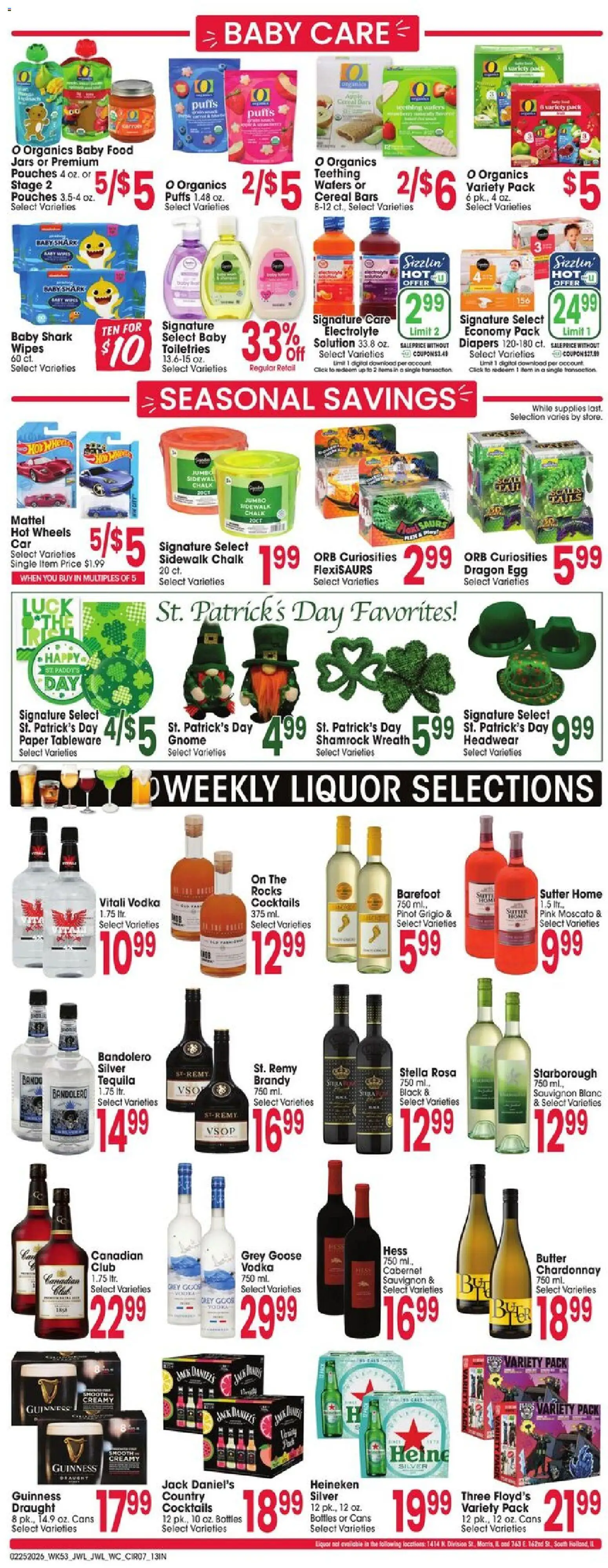 Jewel Osco Weekly Ad - IN - valid from 25.02.2026 | Page: 7 | Products: Butter, Vodka, Baby food
