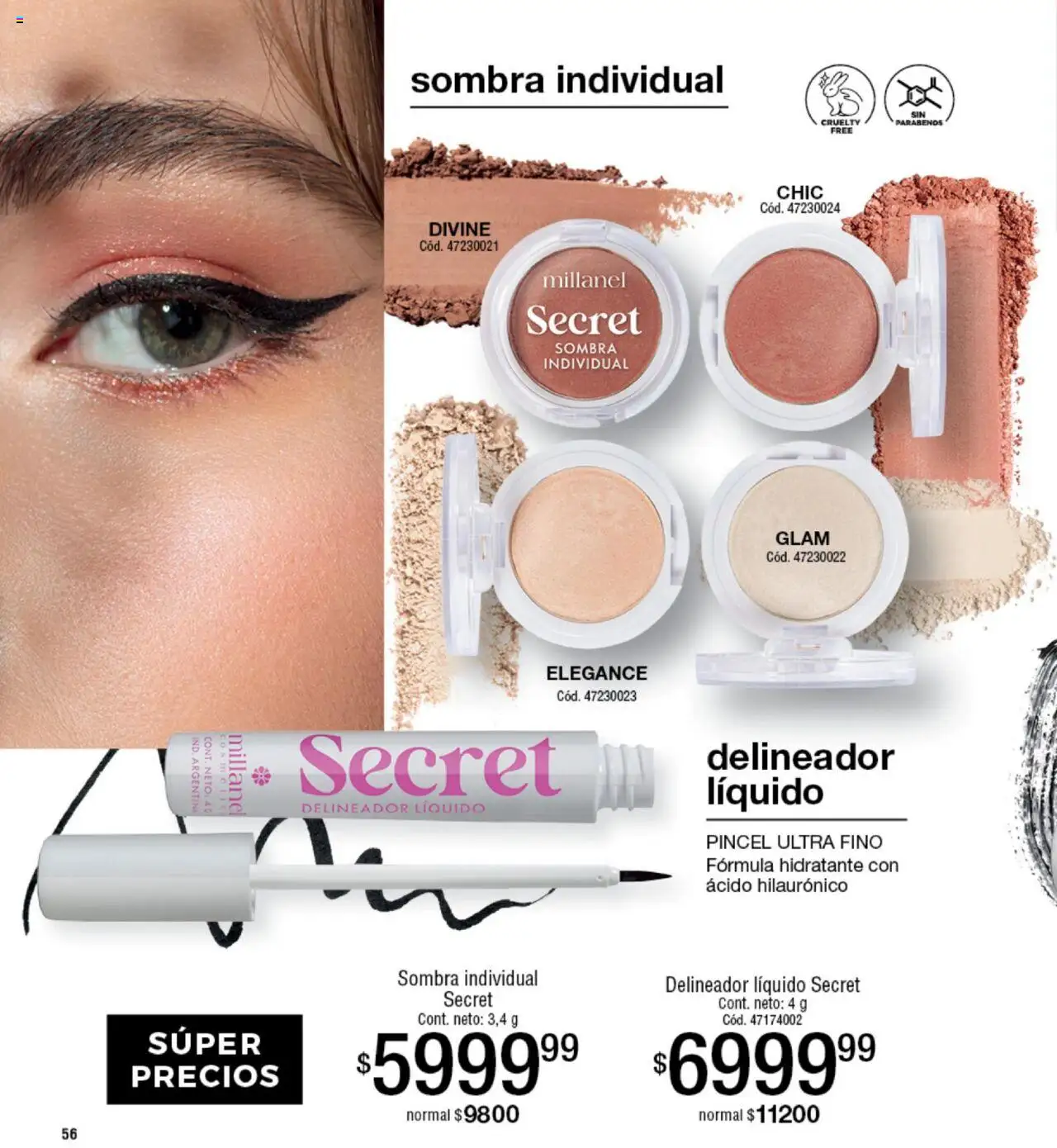 Millanel catálogo │ válido desde el 18.08.2025 | Página: 56 | Productos: Pincel, Sombra, Delineador, Individual