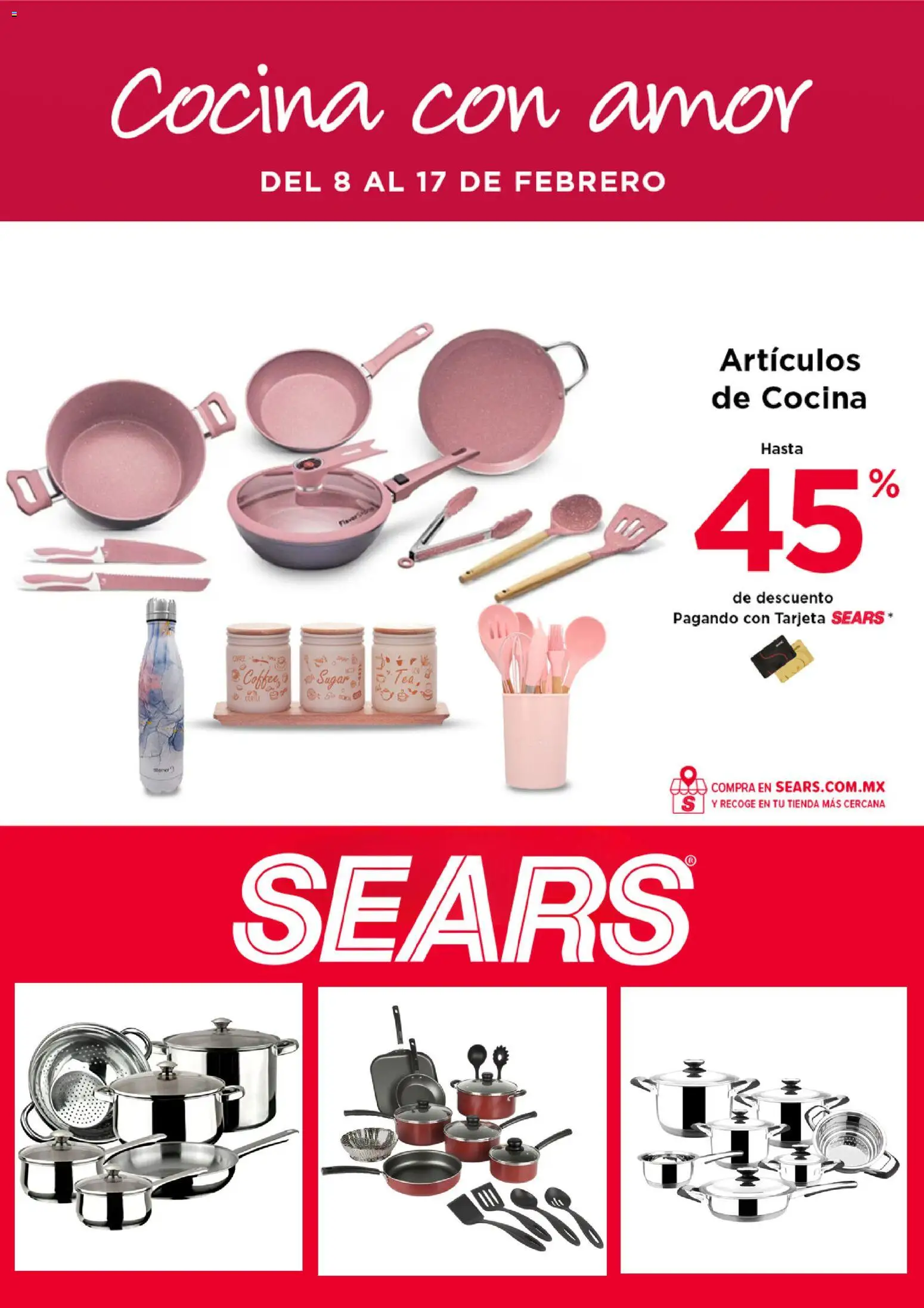 Nuevas ofertas de Sears válidas en toda la República Mexicana desde el 08.02.2026. ¡Encuentra las mejores ofertas en Sears catálogo! | Página: 1