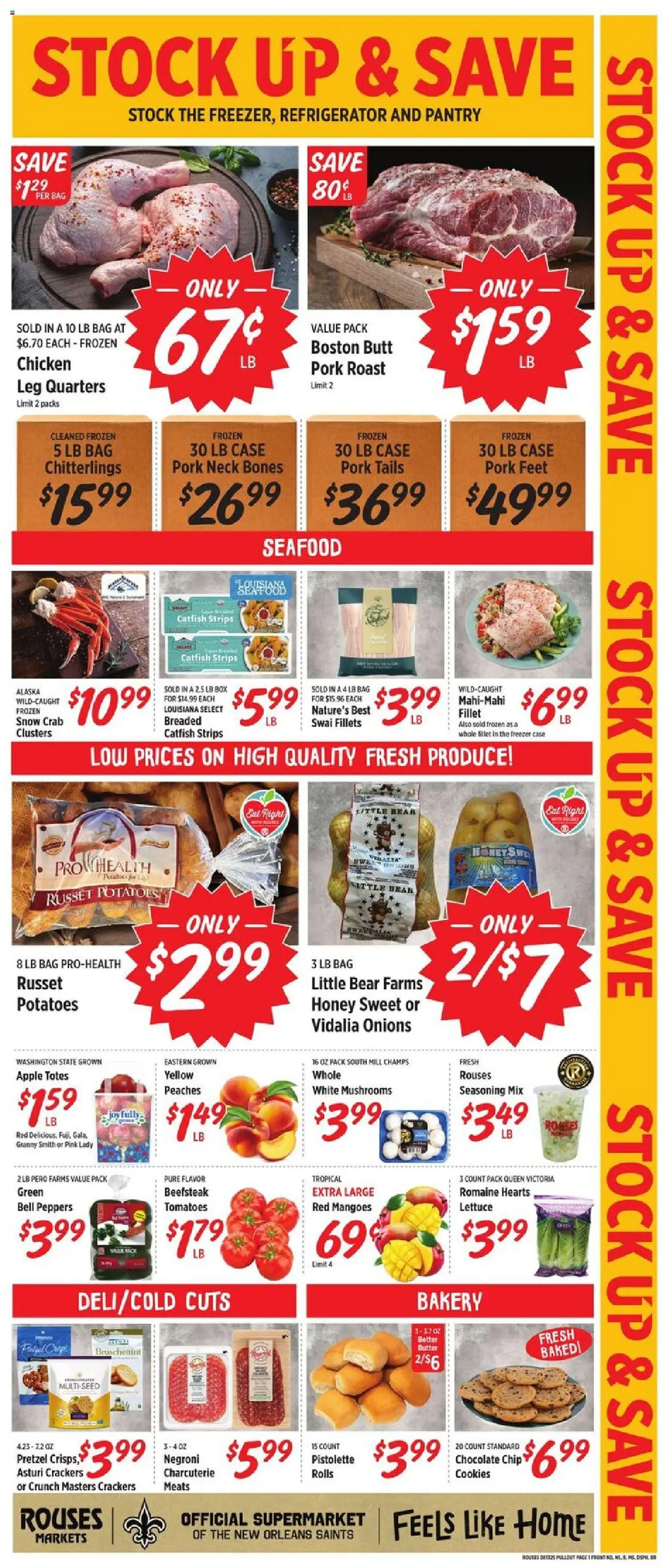 Rouses Weekly Ad - valid from 13.08.2025 | Page: 4 | Products: Chocolate, Potatoes, Case, Refrigerator