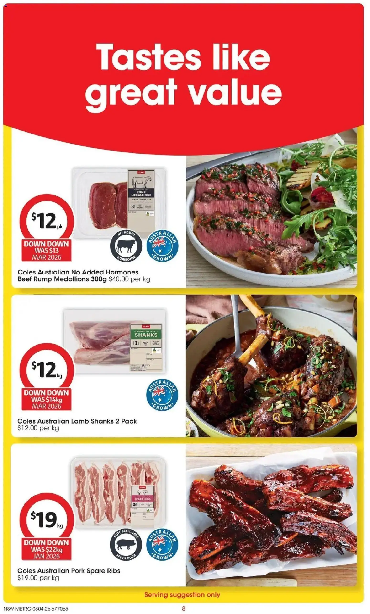 Deals catalogue - valid from 07.04.2026 | Page: 8 | Products: Pork, Lamb, Beef