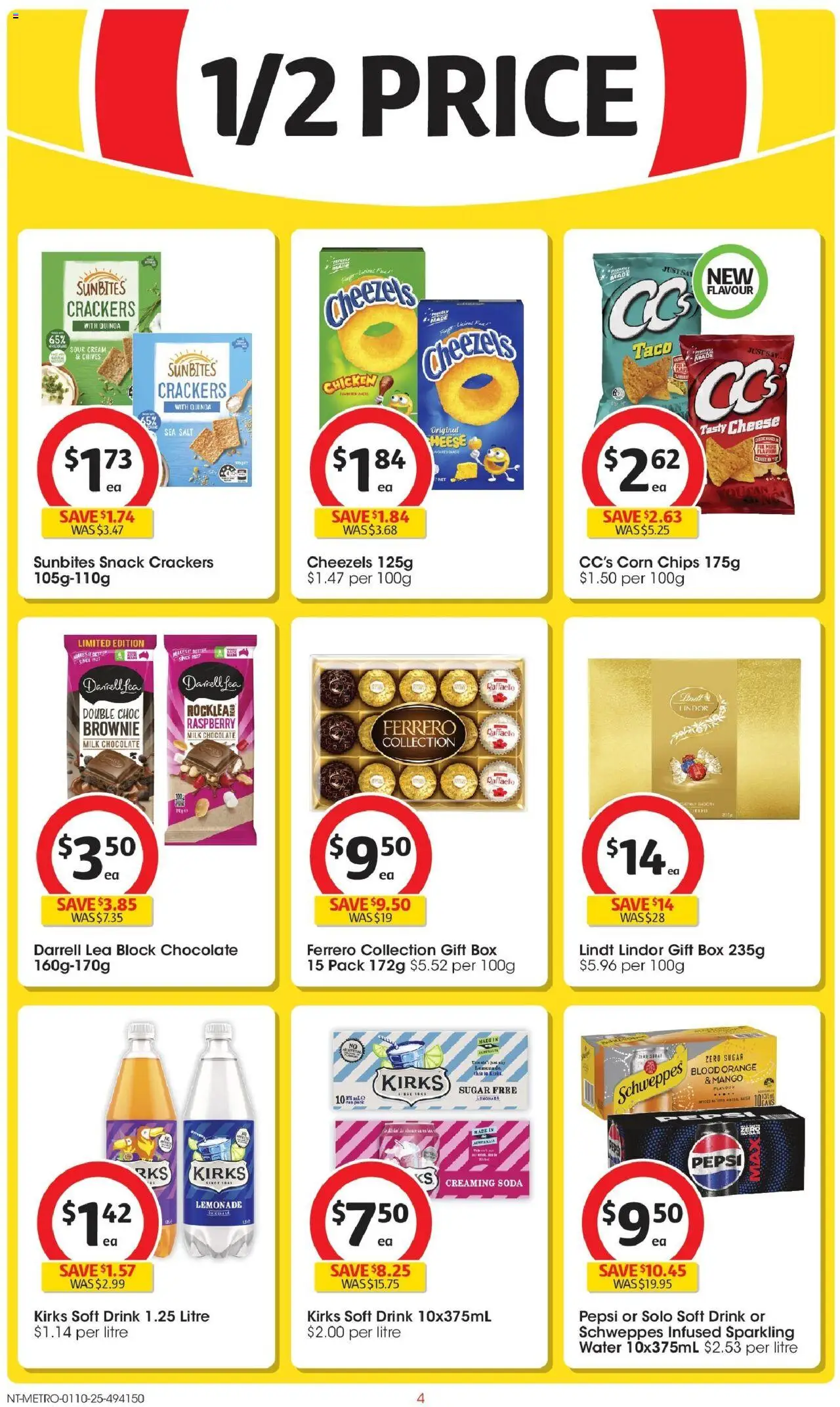 Coles catalogue - valid from 01.10.2025 | Page: 4 | Products: Sour cream, Pepsi, Mango, Raspberry
