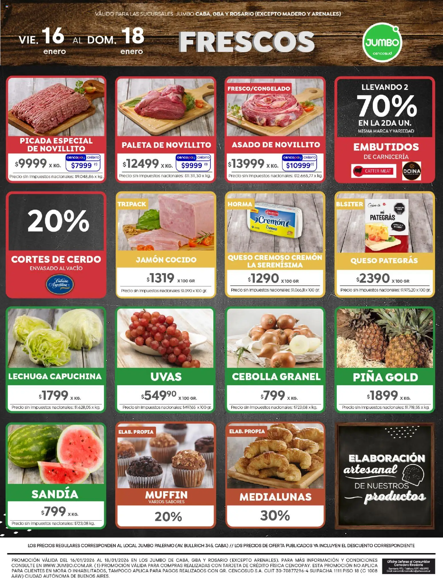 Jumbo - Ofertas | Rosario │ válido desde el 16.01.2026 | Página: 7 | Productos: Teléfono, Cebolla, Sandía, Lechuga