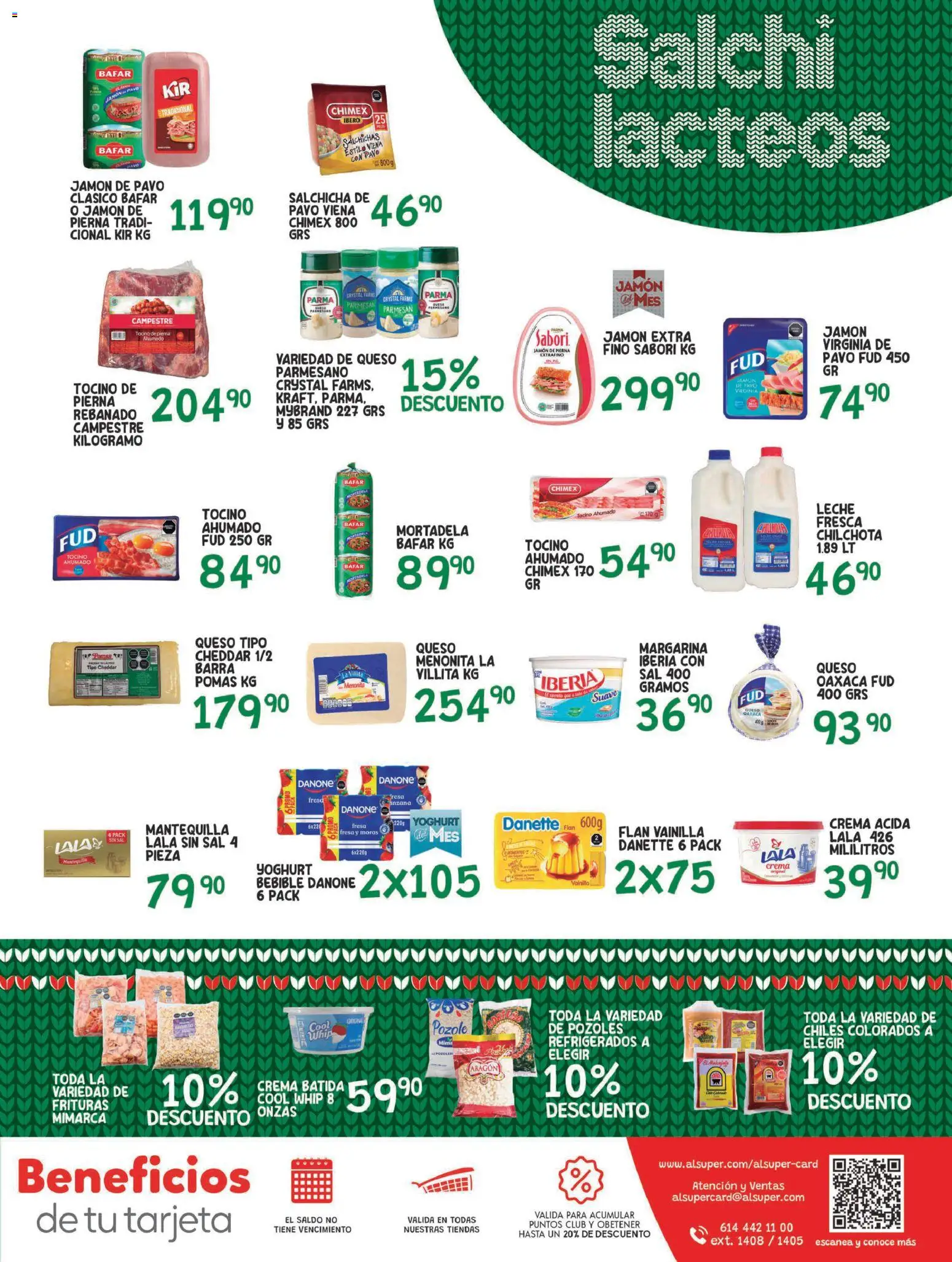Nuevas ofertas de Alsuper válidas en toda la República Mexicana desde el 16.12.2025. ¡Encuentra las mejores ofertas en Alsuper folleto Laguna! | Página: 7 | Productos: Tocino, Salchicha, Margarina, Barra