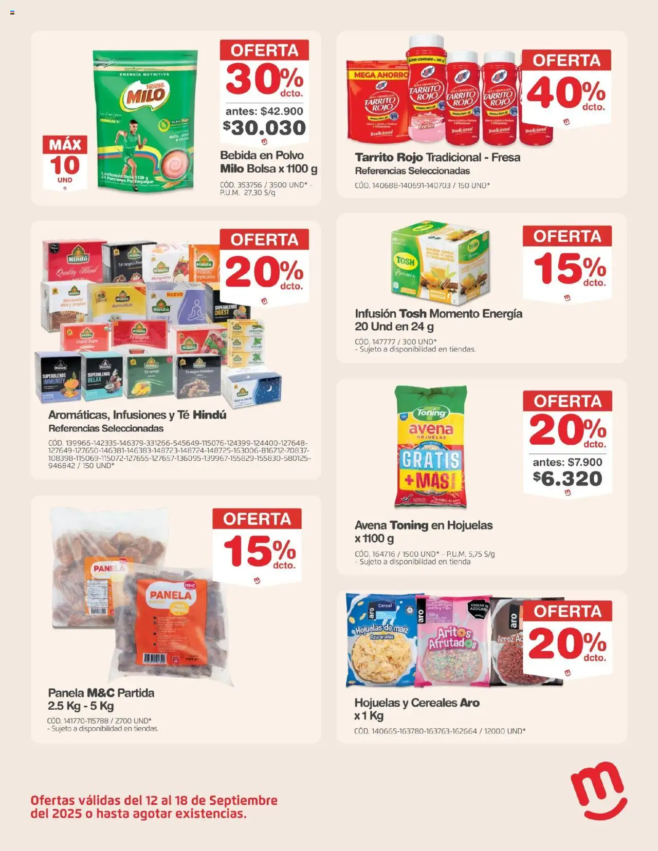 Makro revista - valida desde el 12.09.2025 | Página: 8 | Productos: Cereales, Avena, Maiz, Leche