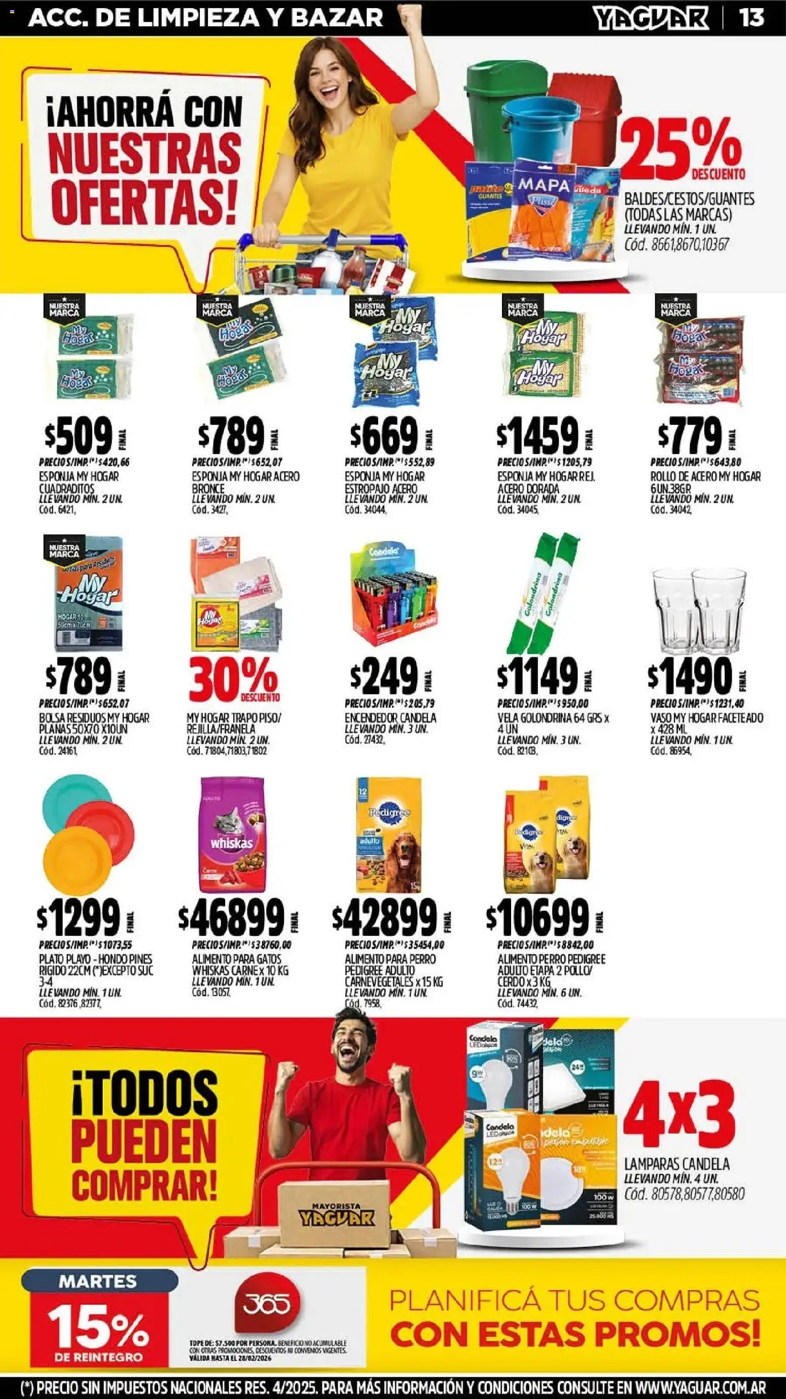 Yaguar - Oferta Semanal General Roca │ válido desde el 23.02.2026 | Página: 13 | Productos: Vela, Encendedor, Bolsa, Estropajo