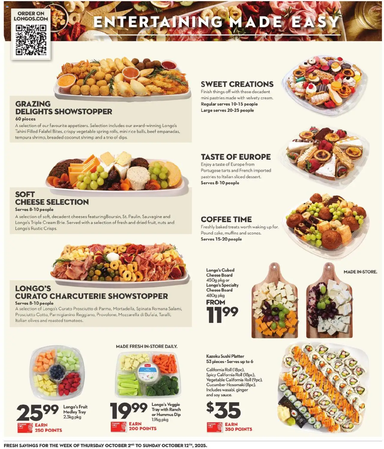 Longo's flyer valid from 02.10.2025 | Page: 13 | Products: Beef, Nuts, Cream, Coffee