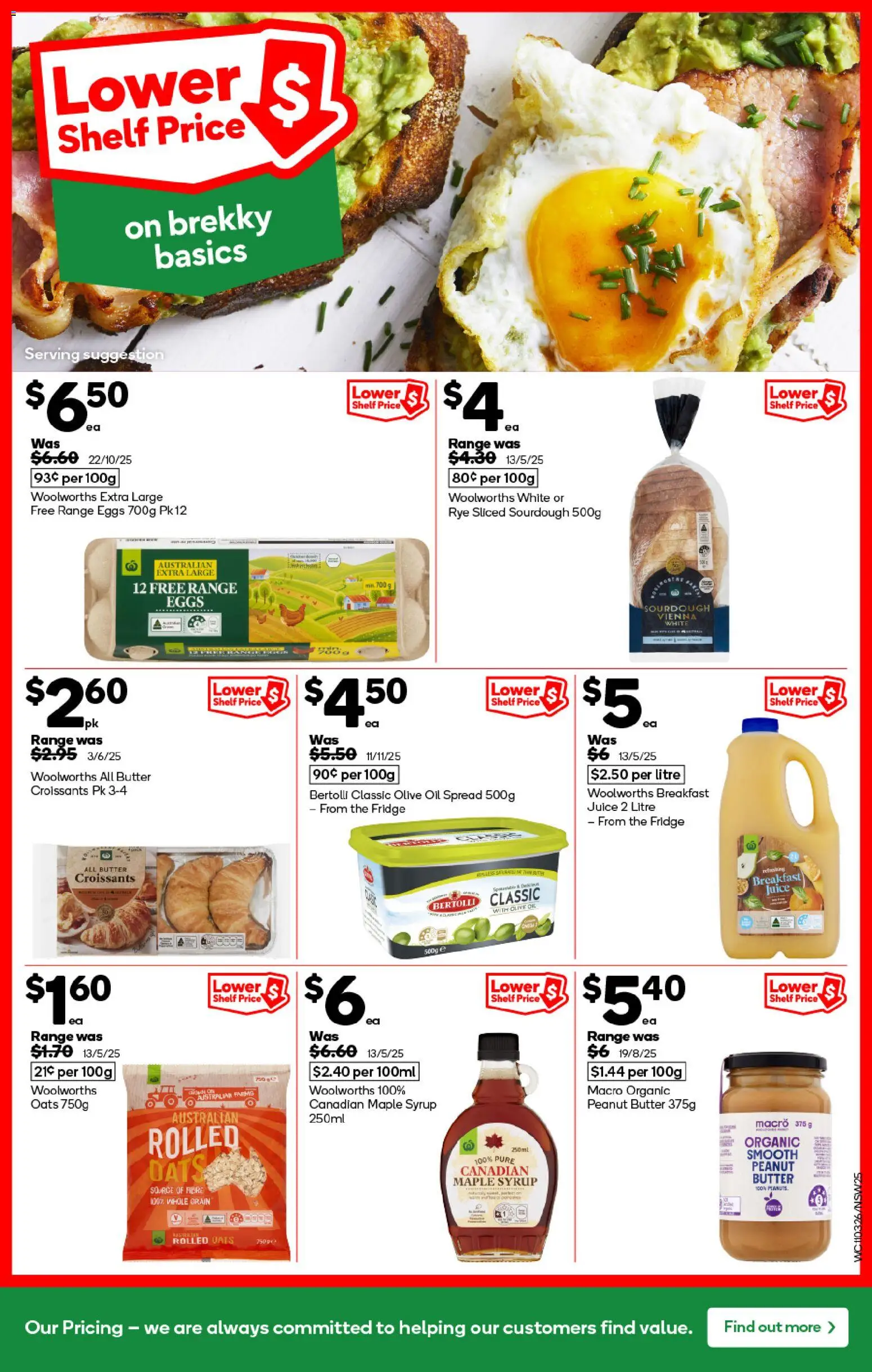 Woolworths catalogue - valid from 11.03.2026 | Page: 25 | Products: Shelf, Eggs, Oats, Fridge