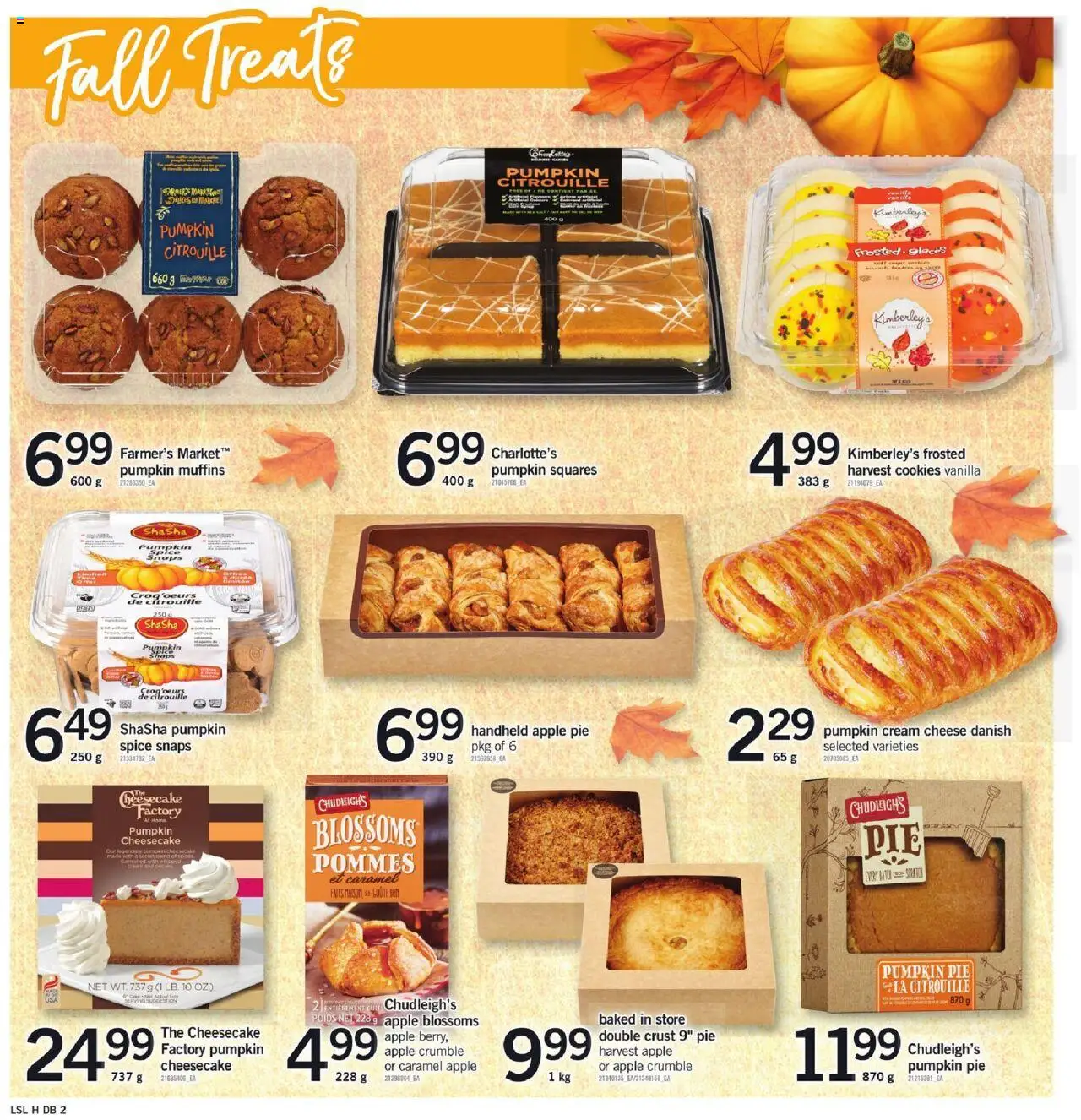 Loblaws flyer valid from 25.09.2025 | Page: 5 | Products: Cream, Cookies, Cheese, Pumpkin