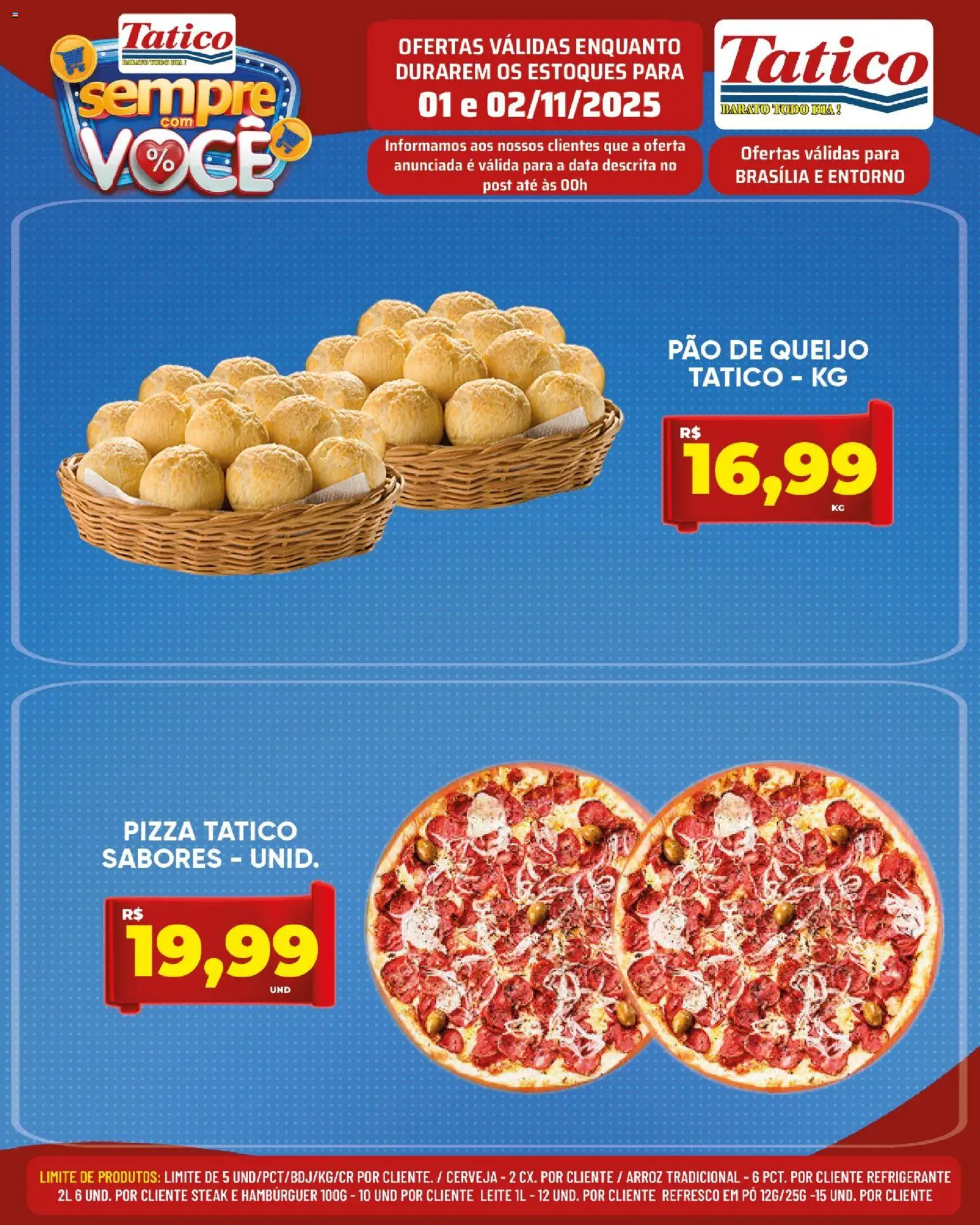 Tatico Folheto - válido de 03.11.2025 | Página: 30 | Produtos: Leite, Pão, Pizza, Cerveja
