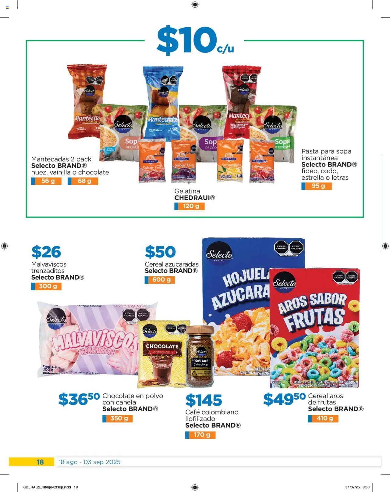 Nuevas ofertas de Chedraui válidas en toda la República Mexicana desde el 18.08.2025. ¡Encuentra las mejores ofertas en Chedraui - Promociones! | Página: 18 | Productos: Fresa, Gelatina, Avena, Café