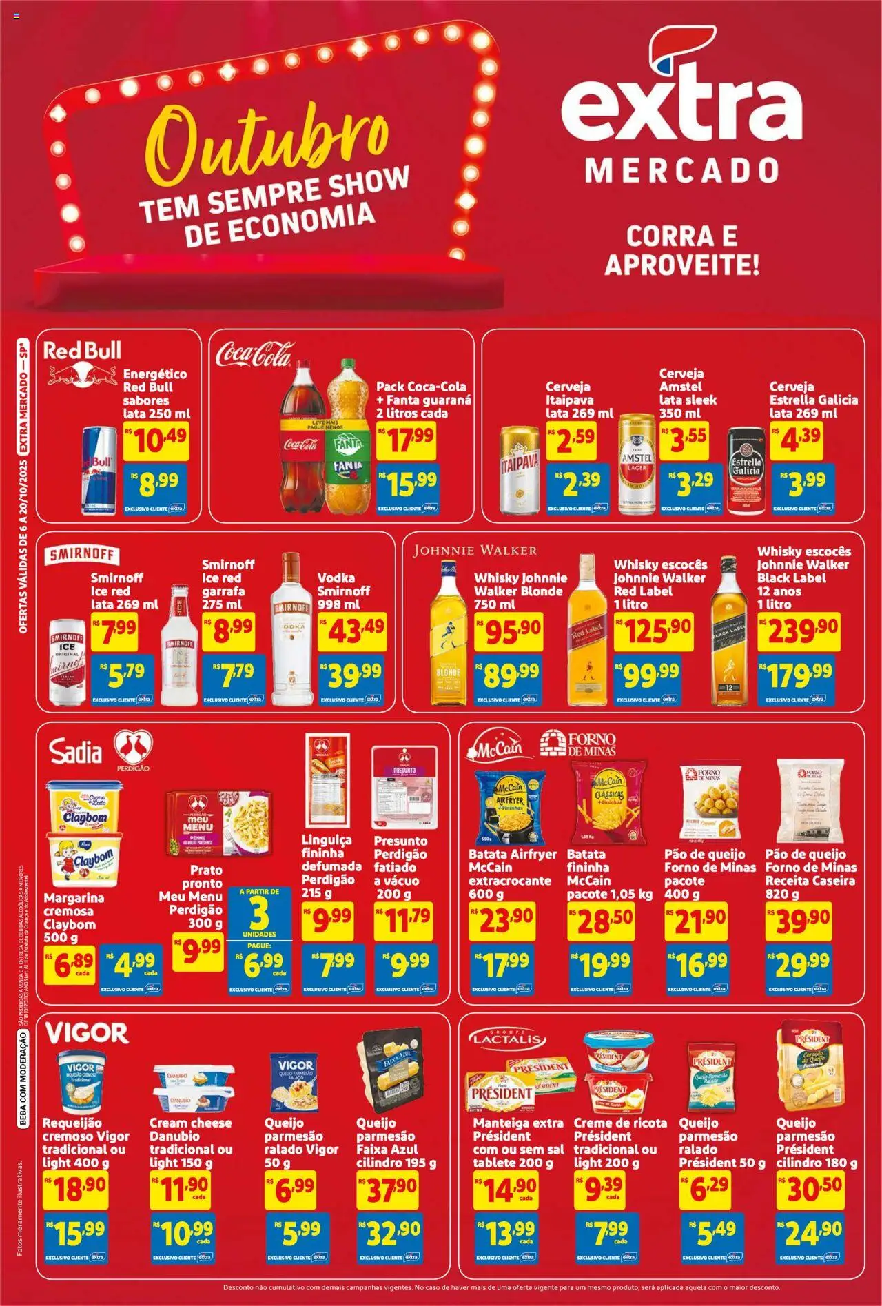 Extra Folheto - válido de 06.10.2025 | Página: 1 | Produtos: Forno, Manteiga, Presunto, Margarina
