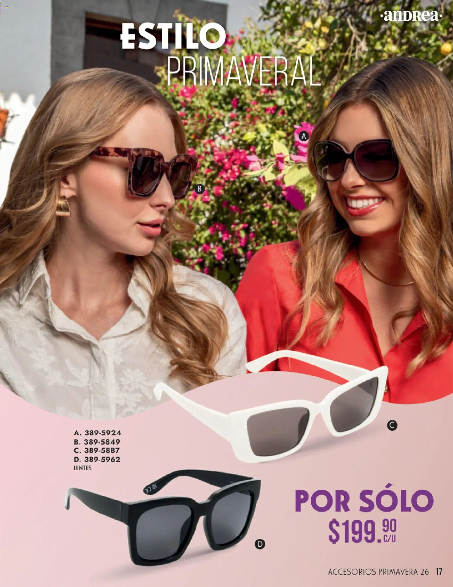 Nuevas ofertas de Andrea válidas en toda la República Mexicana desde el 25.01.2026. ¡Encuentra las mejores ofertas en Andrea catálogo Primavera! | Página: 17 | Productos: Lentes