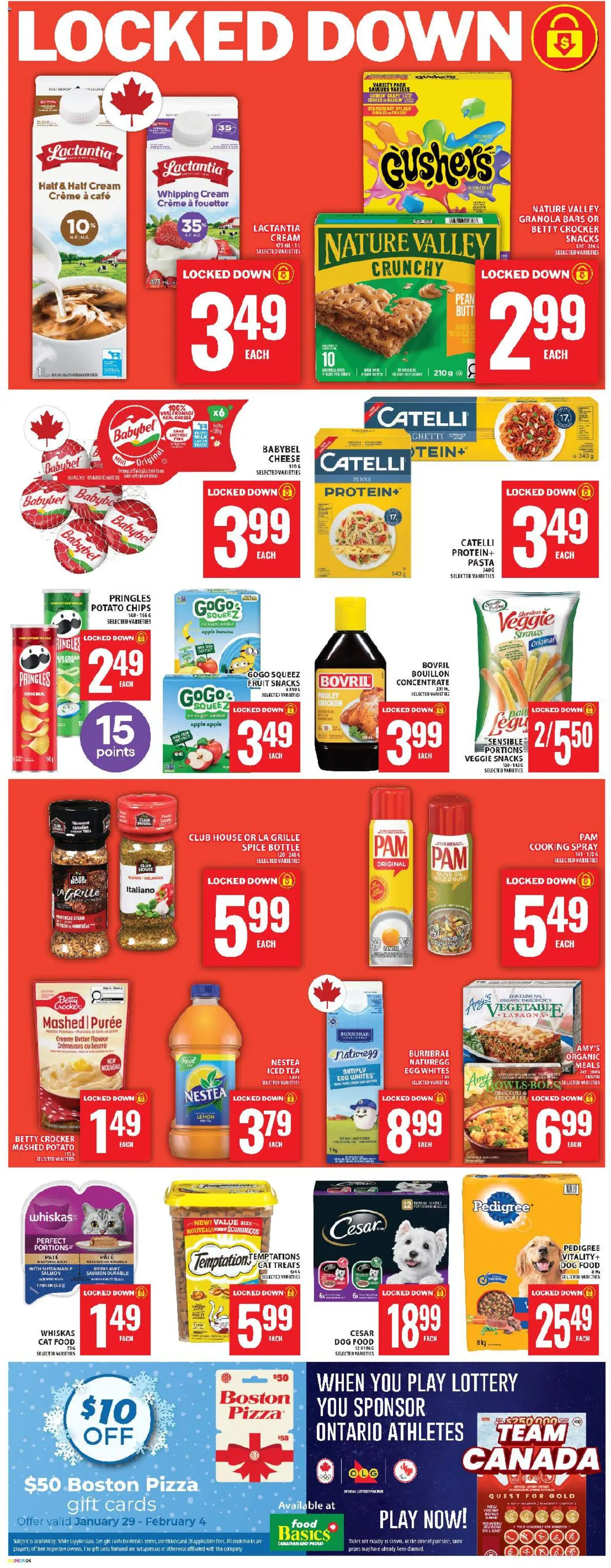 Food Basics flyer valid from 29.01.2026 | Page: 14 | Products: Tea, Chips, Cream, Cheese