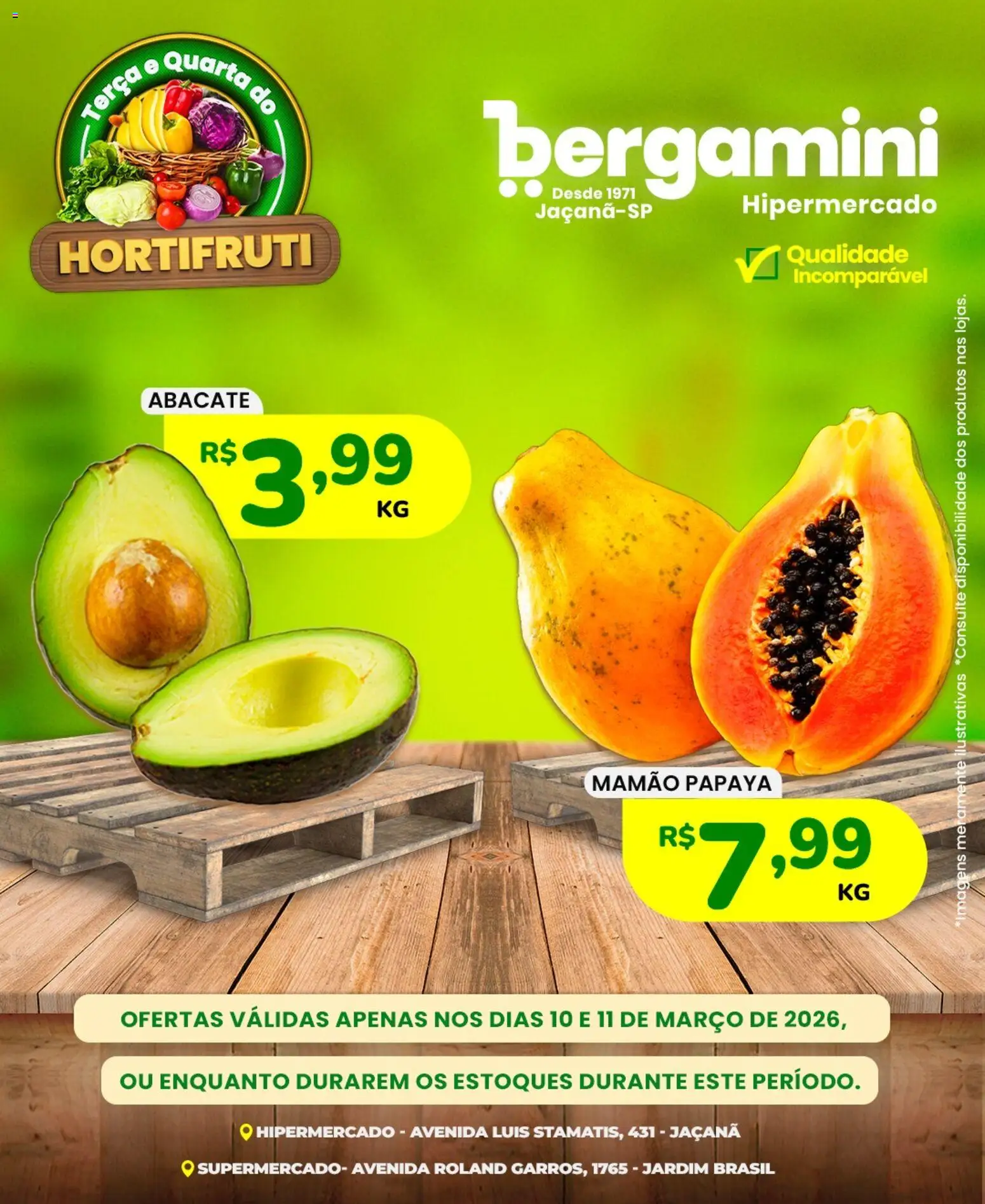 Supermercado Bergamini Folheto - válido de 10.03.2026 | Página: 4 | Produtos: Mamão