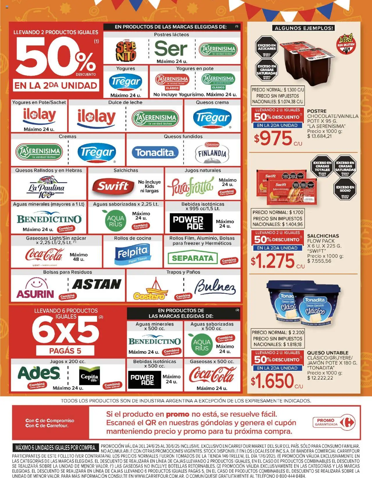 Carrefour Market catálogo - Chubut │ válido desde el 24.06.2025 | Página: 9 | Productos: Caso, Dulce de leche, Freezer, Jamón