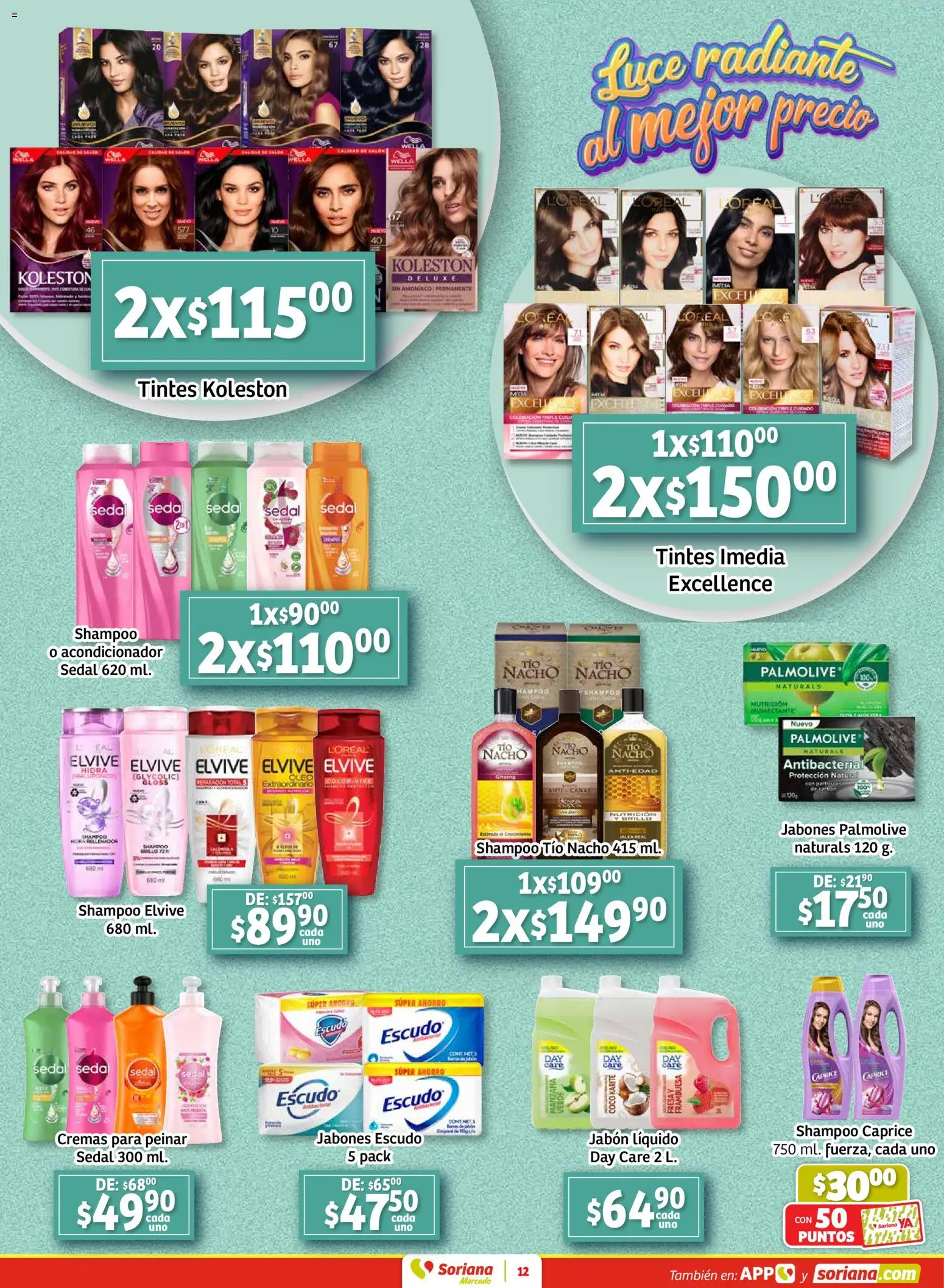 Nuevas ofertas de Soriana válidas en toda la República Mexicana desde el 27.02.2026. ¡Encuentra las mejores ofertas en Soriana Pesito Valedor Mercado: Nay, Sin, Son! | Página: 20 | Productos: Jabón líquido, Radiante, Acondicionador, Jabón