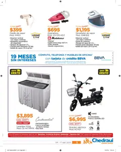 Nuevas ofertas de Chedraui válidas en toda la República Mexicana desde el 04.08.2025. ¡Encuentra las mejores ofertas en Chedraui - Promociones! | Página: 5 | Productos: Cepillo, Agua, Lavadora, Aspiradora