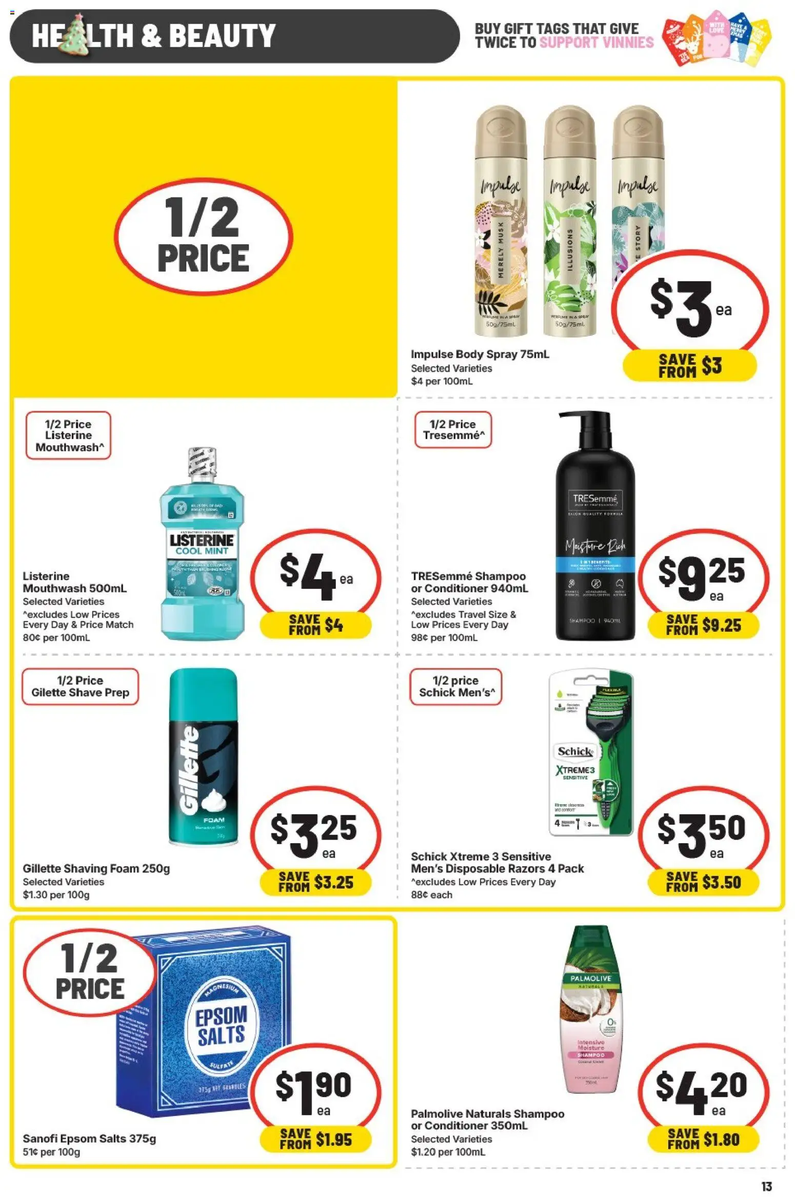 IGA catalogue - valid from 19.11.2025 | Page: 14 | Products: Shampoo, Conditioner, Mouthwash, Razors