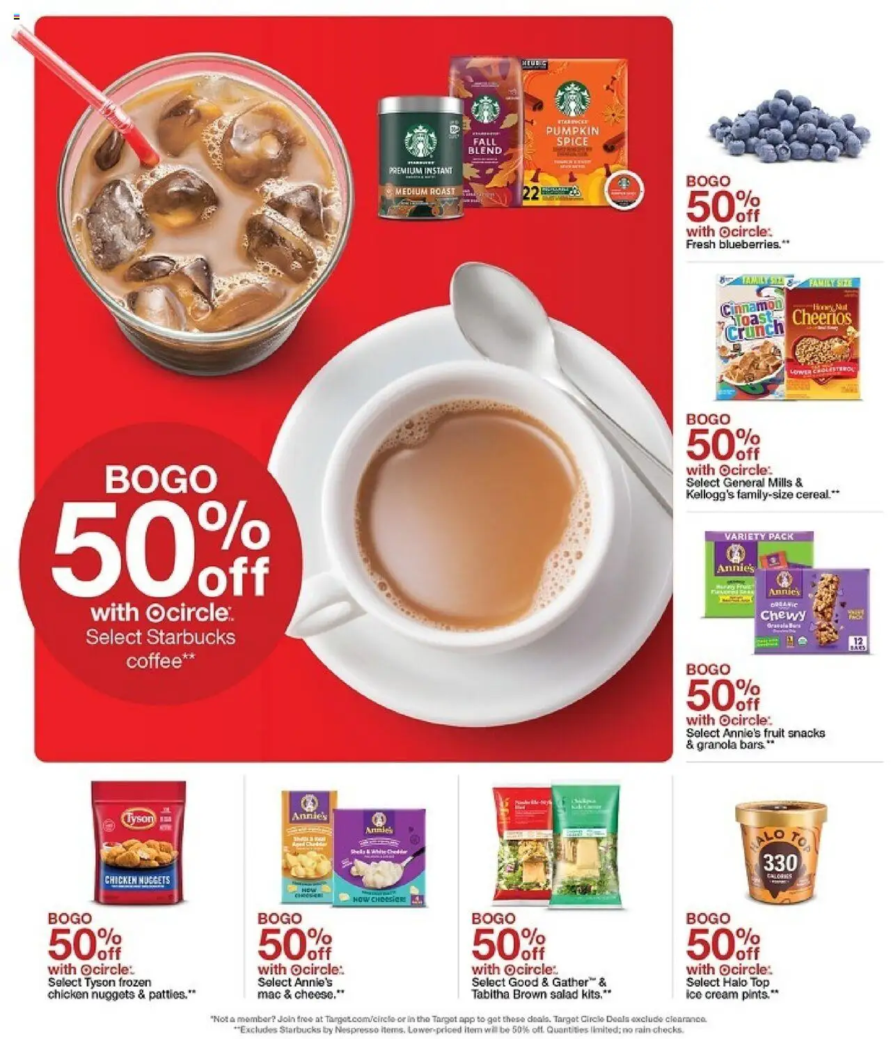 Target Weekly Ad - valid from 03.08.2025 | Page: 7 | Products: Coffee, Cream, Ice cream, Salad