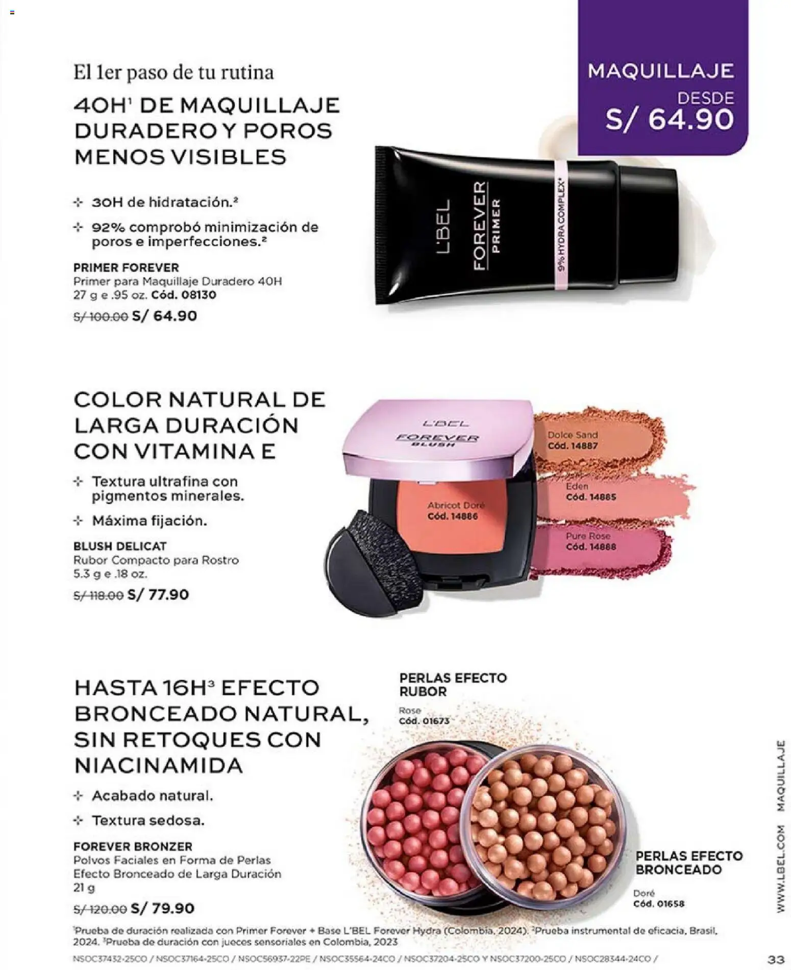 Catálogo L'Bel válido desde 27.12.2025 | Página: 33 | Productos: Maquillaje, Rubor