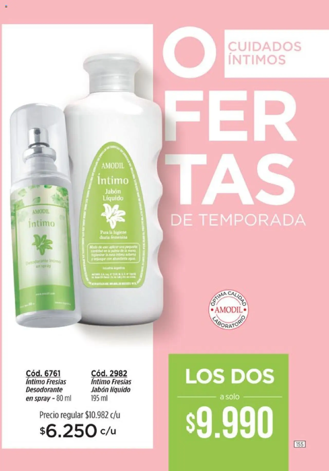 Catálogo Amodil Campaña 16 │ válido desde el 01.10.2025 | Página: 155 | Productos: Jabón líquido, Jabón, Desodorante