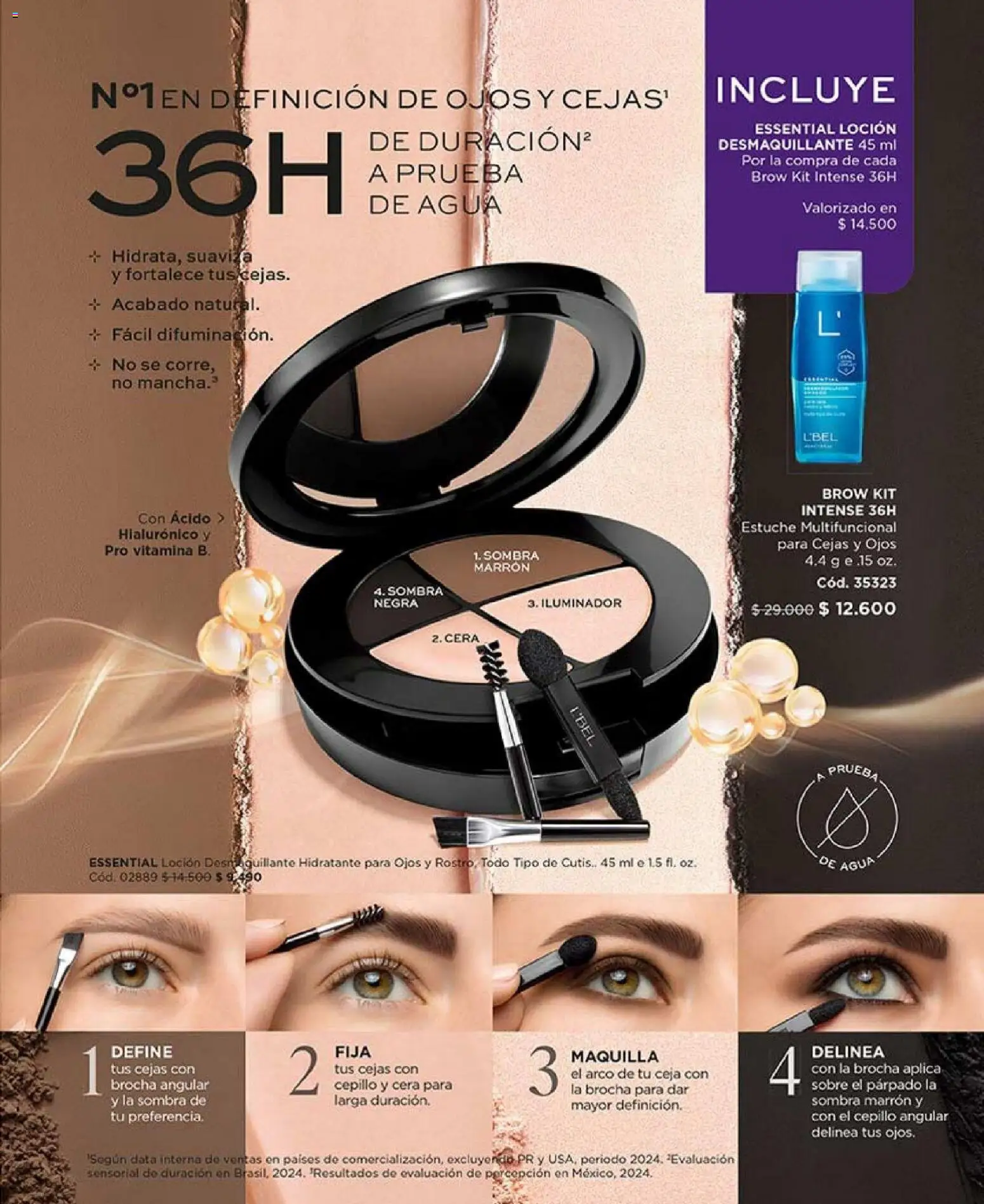 Catálogo L'Bel Campaña 1 │ válido desde el 01.01.2026 | Página: 9 | Productos: Loción, Cepillo, Sombra, Iluminador